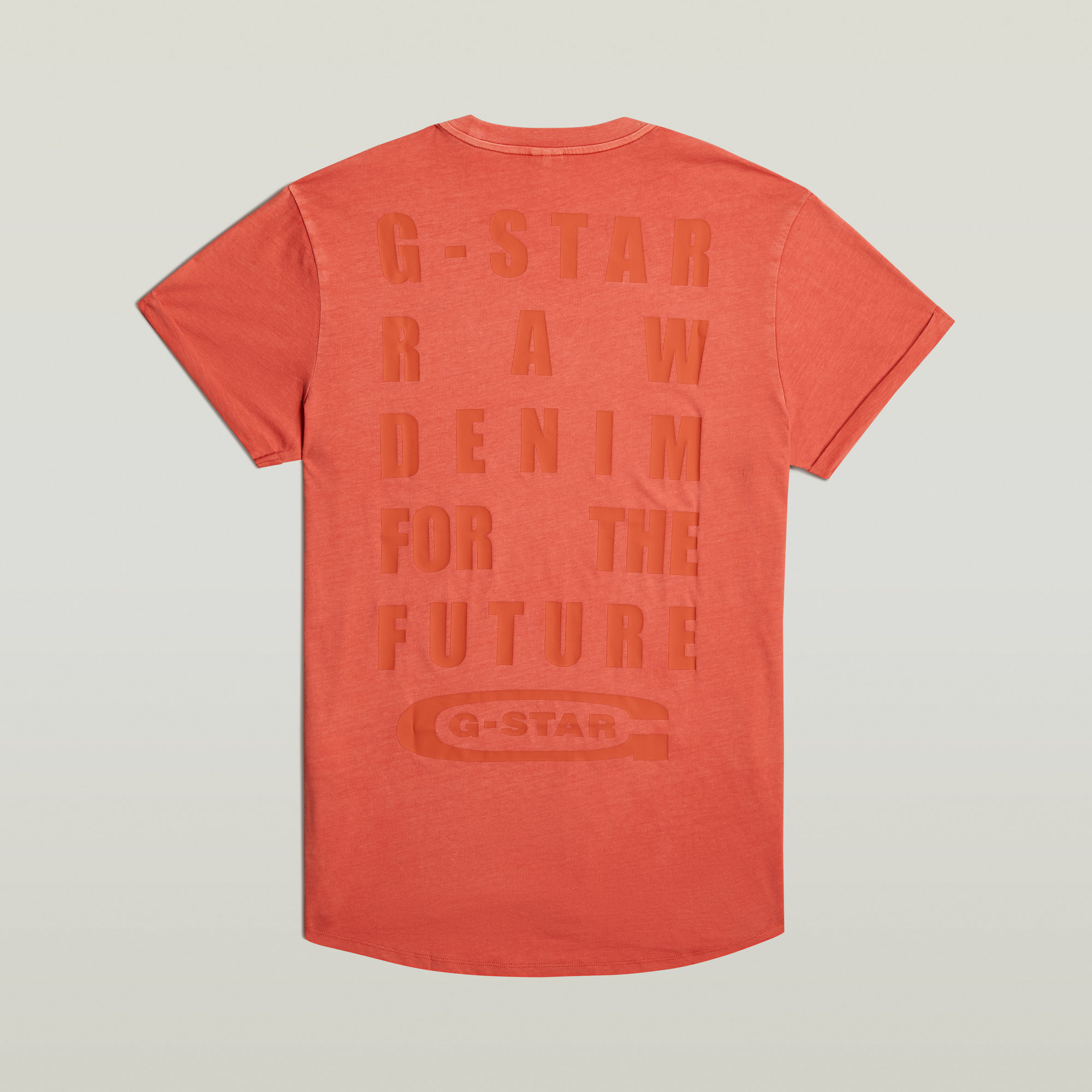 G-Star RAW Text Back Graphic Overdyed Lash T-Shirt Rood Heren