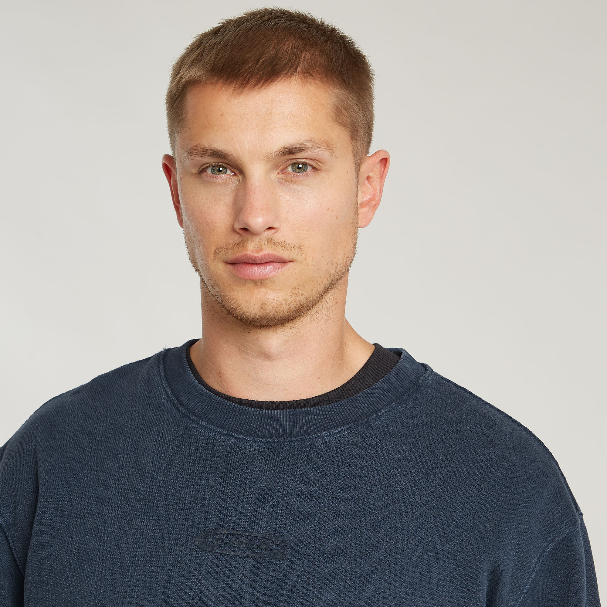 G-Star RAW Washed Relaxed Sweater Donkerblauw Heren