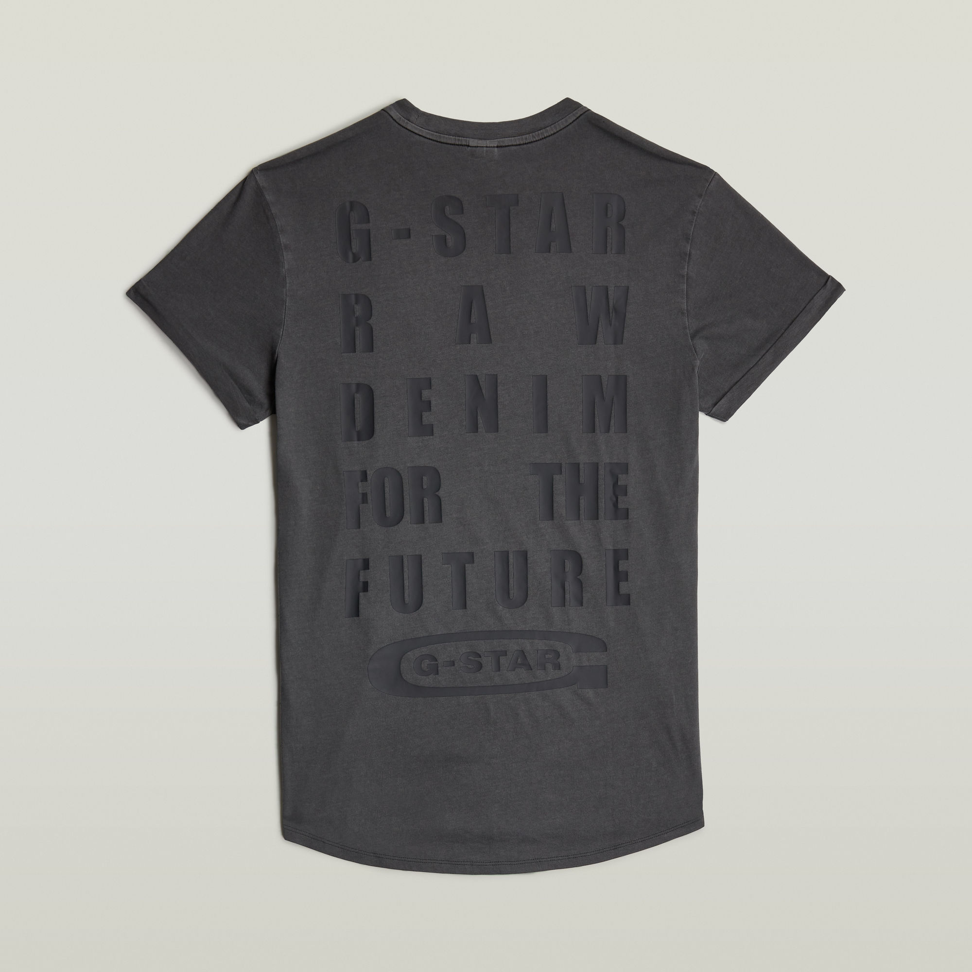 G-Star RAW Text Back Graphic Overdyed Lash T-Shirt Zwart Heren