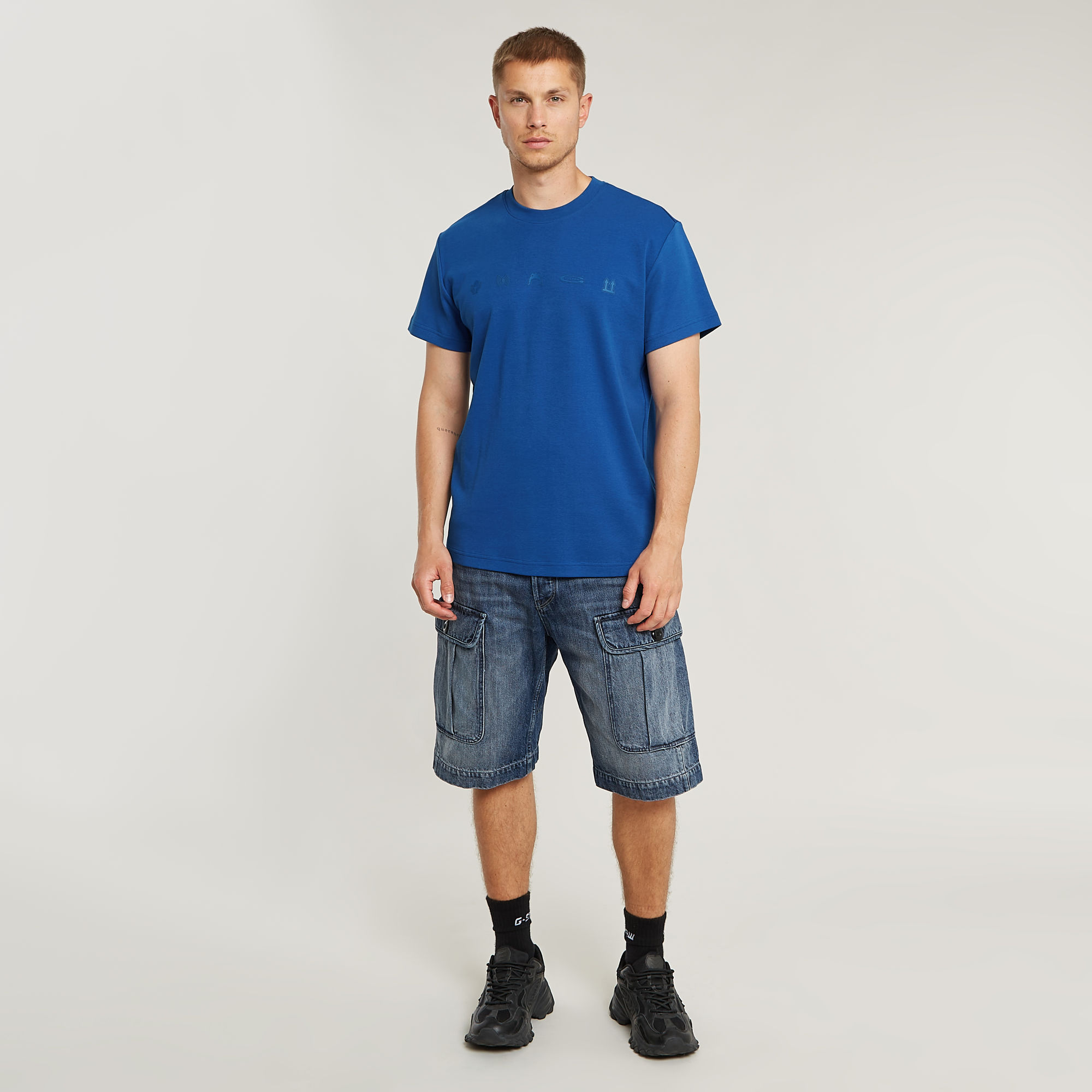 G-Star RAW Small Symbols T-Shirt Midden blauw Heren