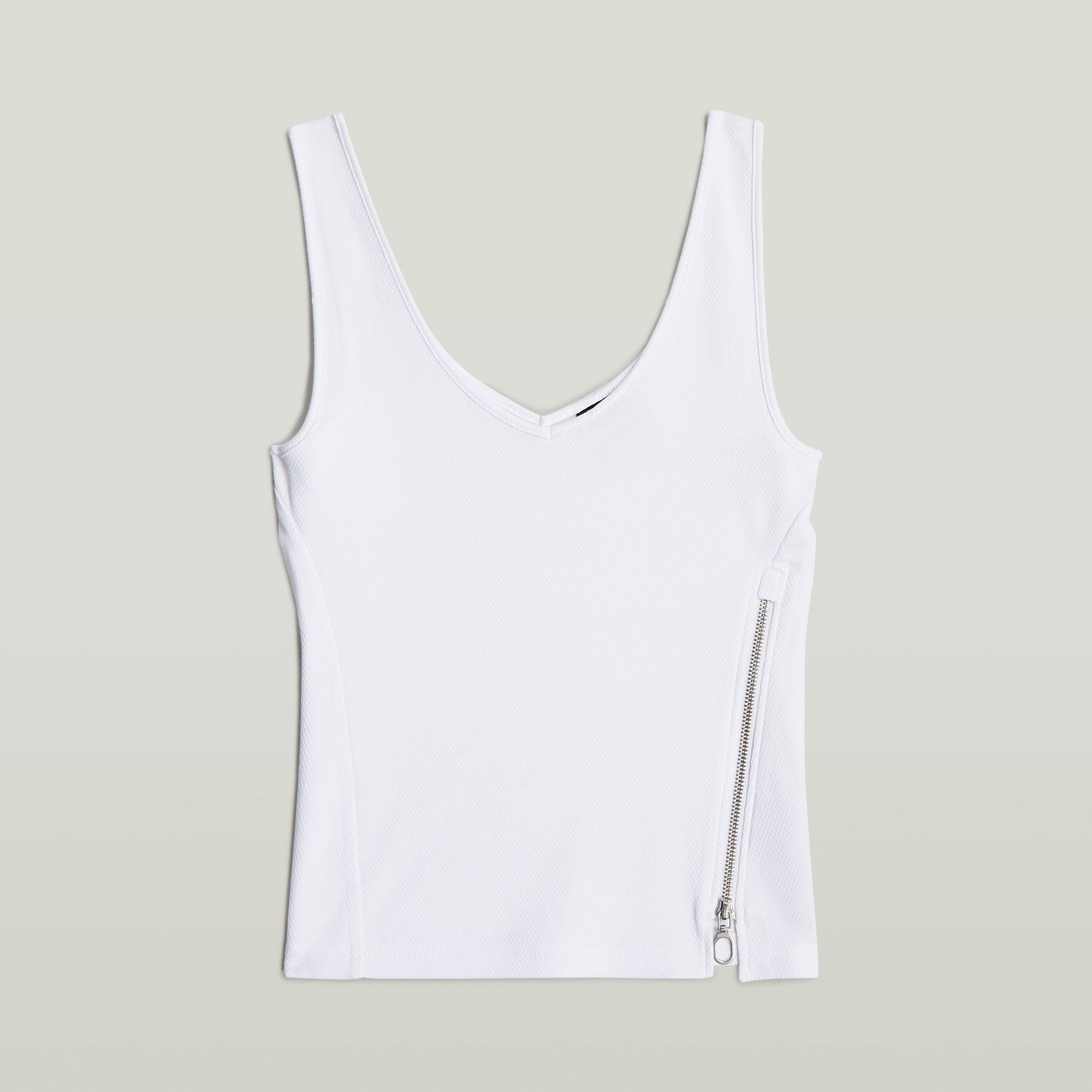 G-Star RAW Asymmetrical Zip Slim Tanktop Wit Dames