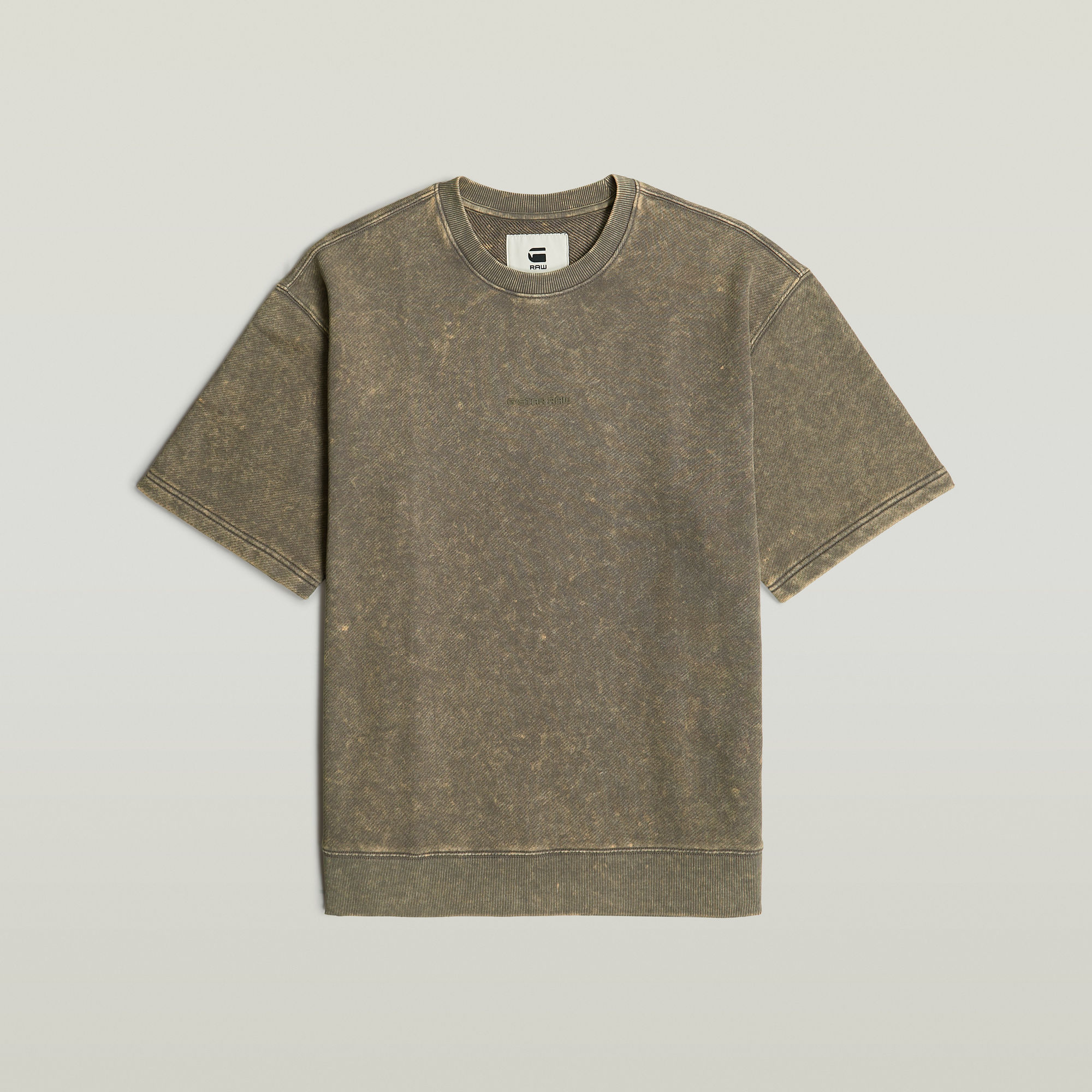 G-Star RAW Acid Wash Loose Sweater Bruin Heren