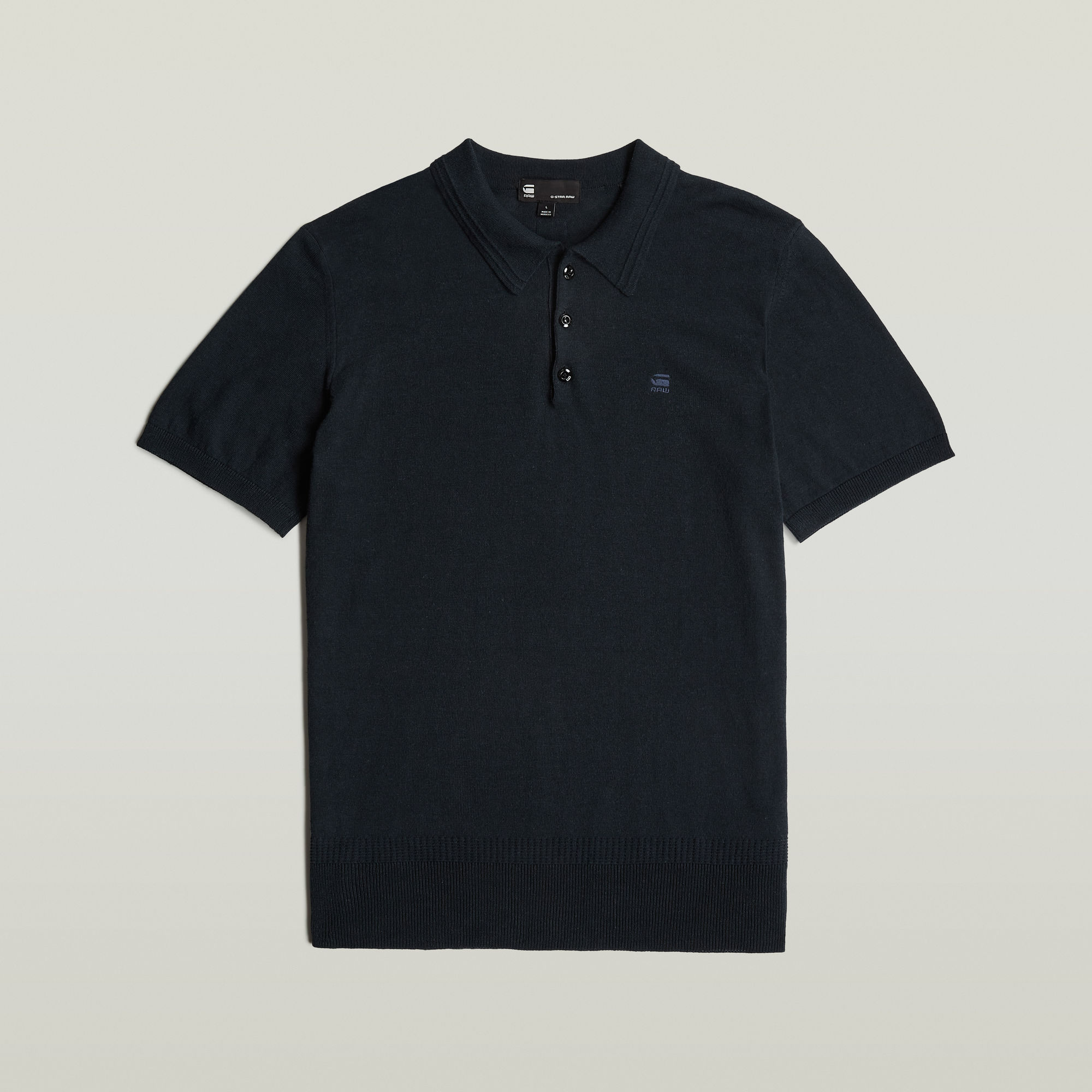 G-Star RAW Knitted Polo Donkerblauw Heren