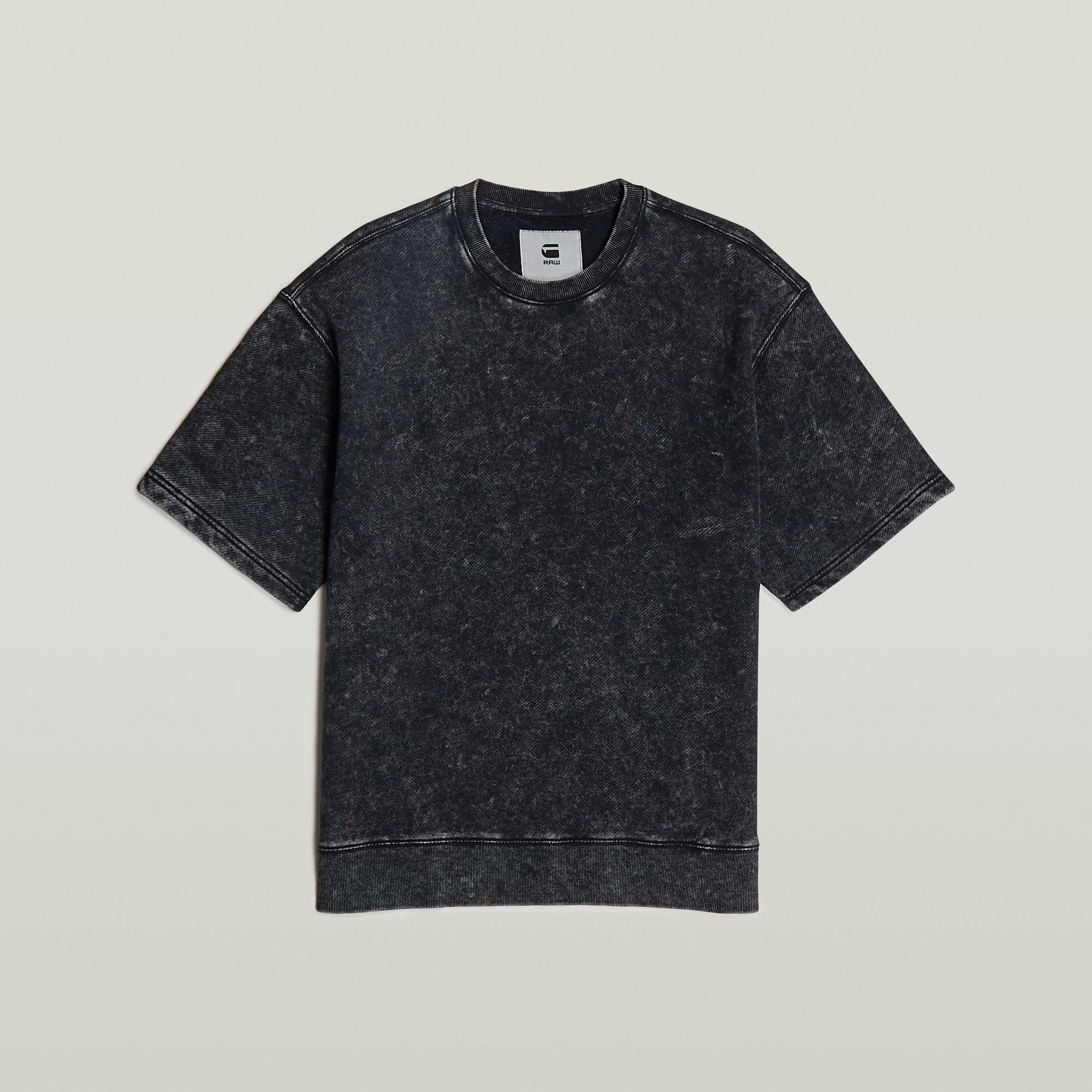 G-Star RAW Acid Wash Loose Sweater Zwart Heren