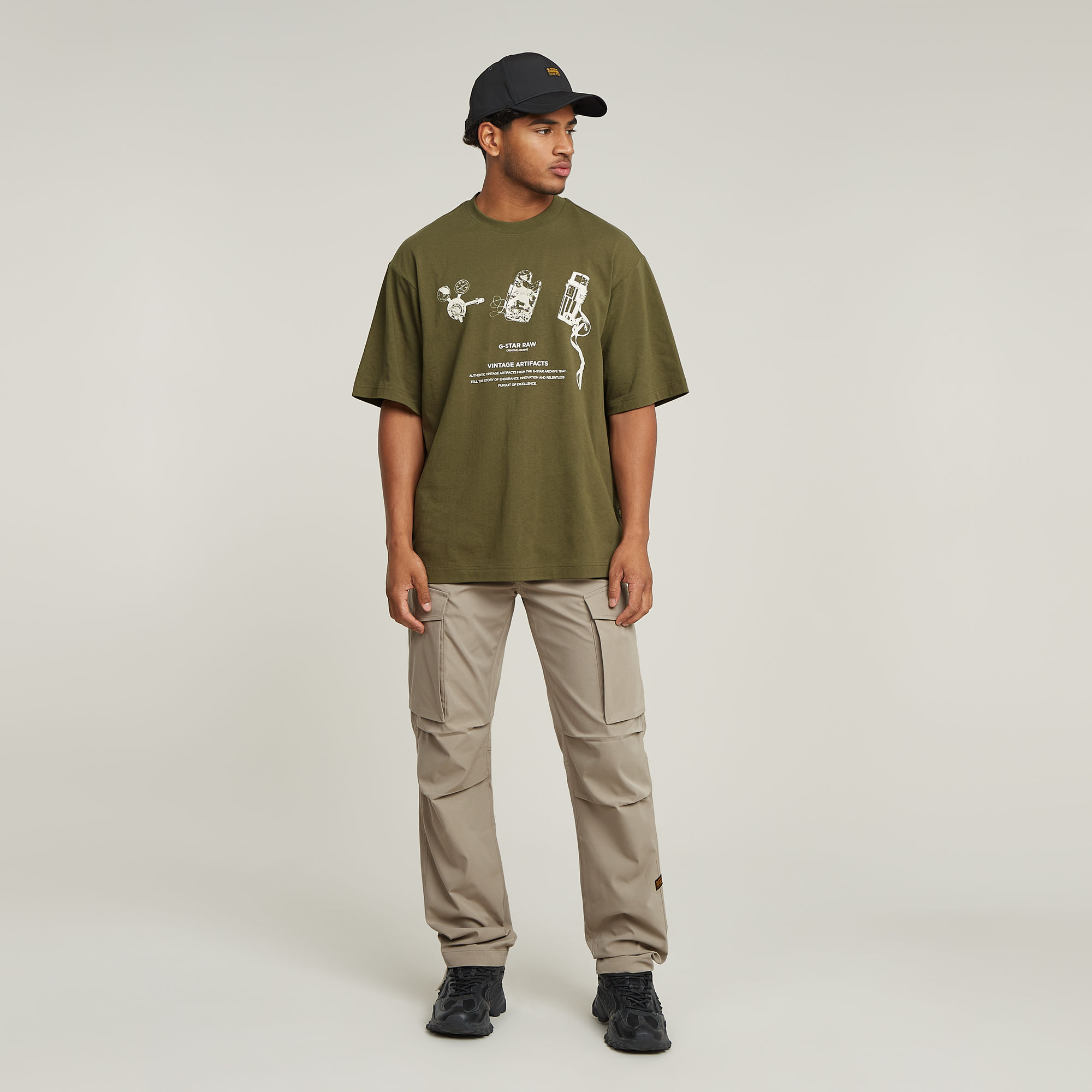 G-Star RAW Archive Boxy T-Shirt Groen Heren