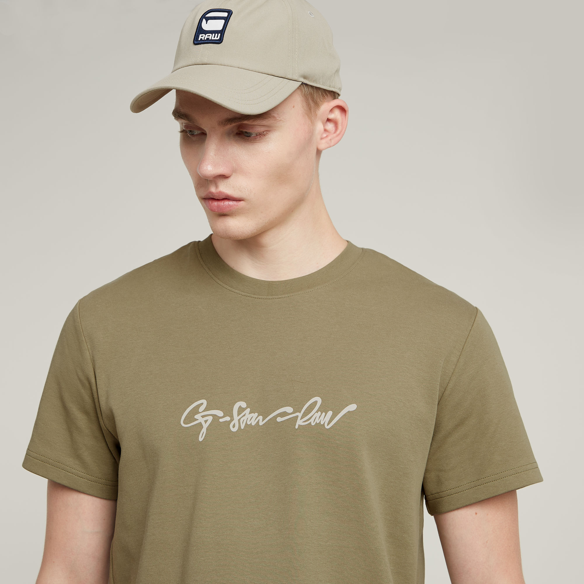 G-Star RAW G-Script T-Shirt Groen Heren