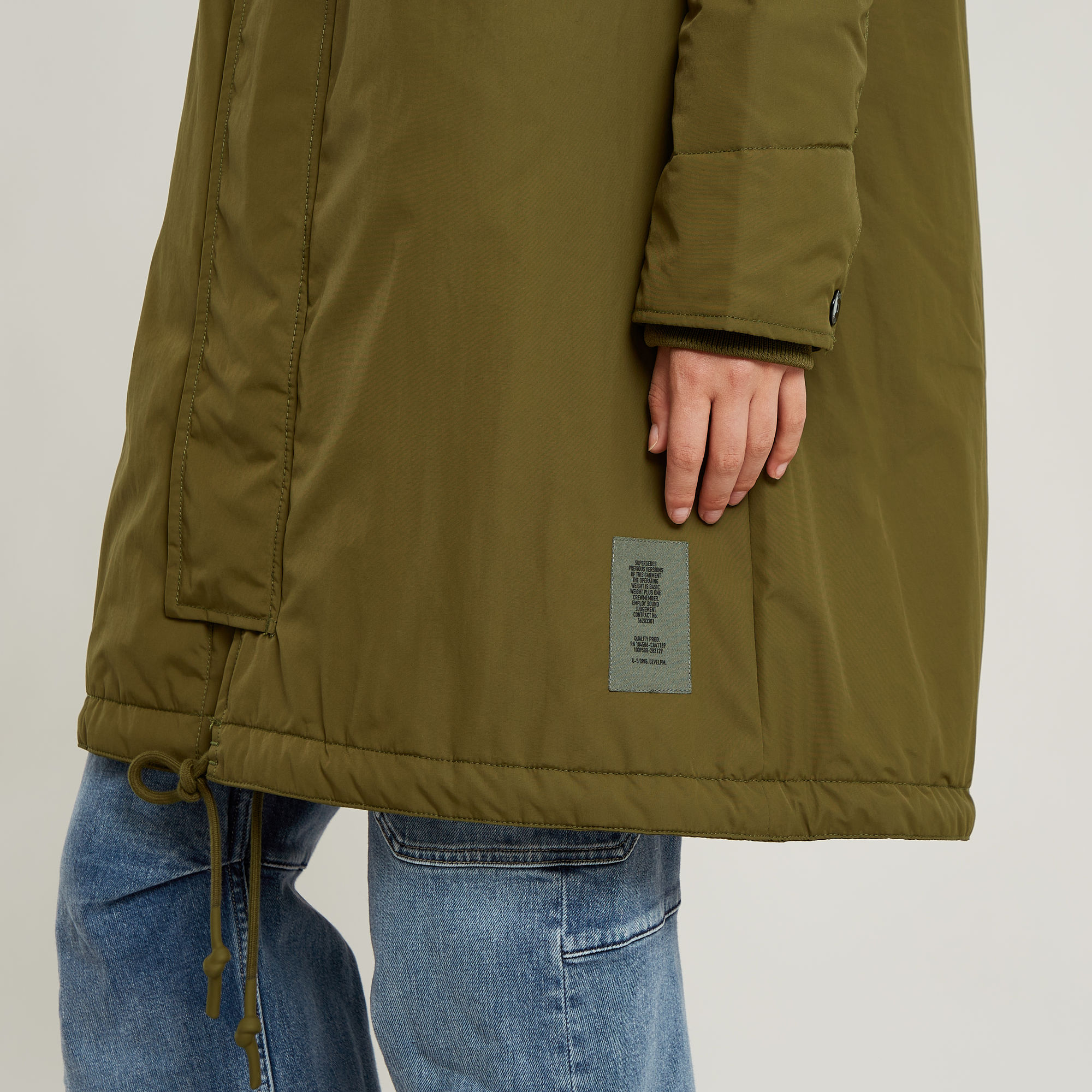 G-Star RAW Fishtail Parka Met Capuchon Groen Dames