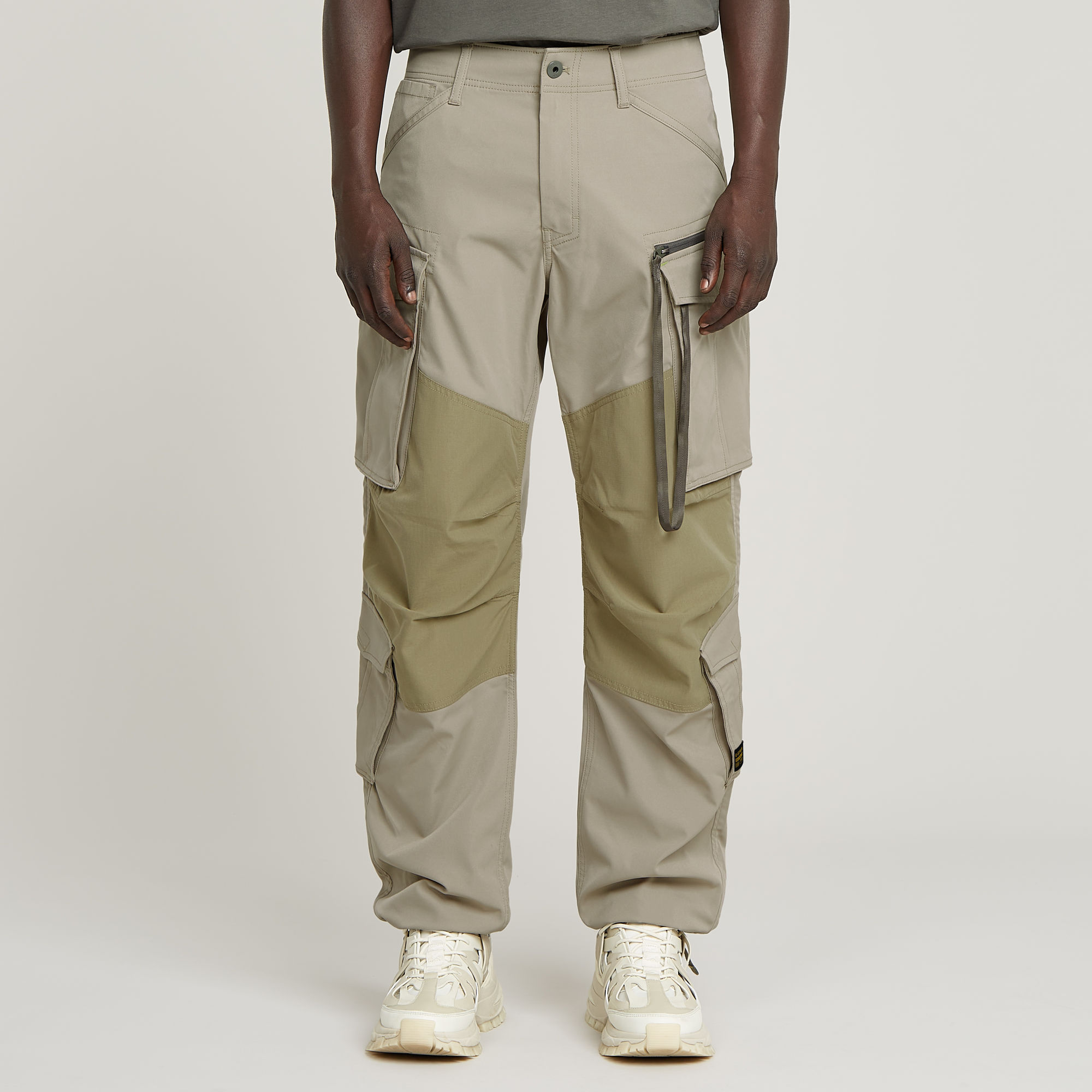 

Rovic Zip 3D Loose Pants - Beige - Men