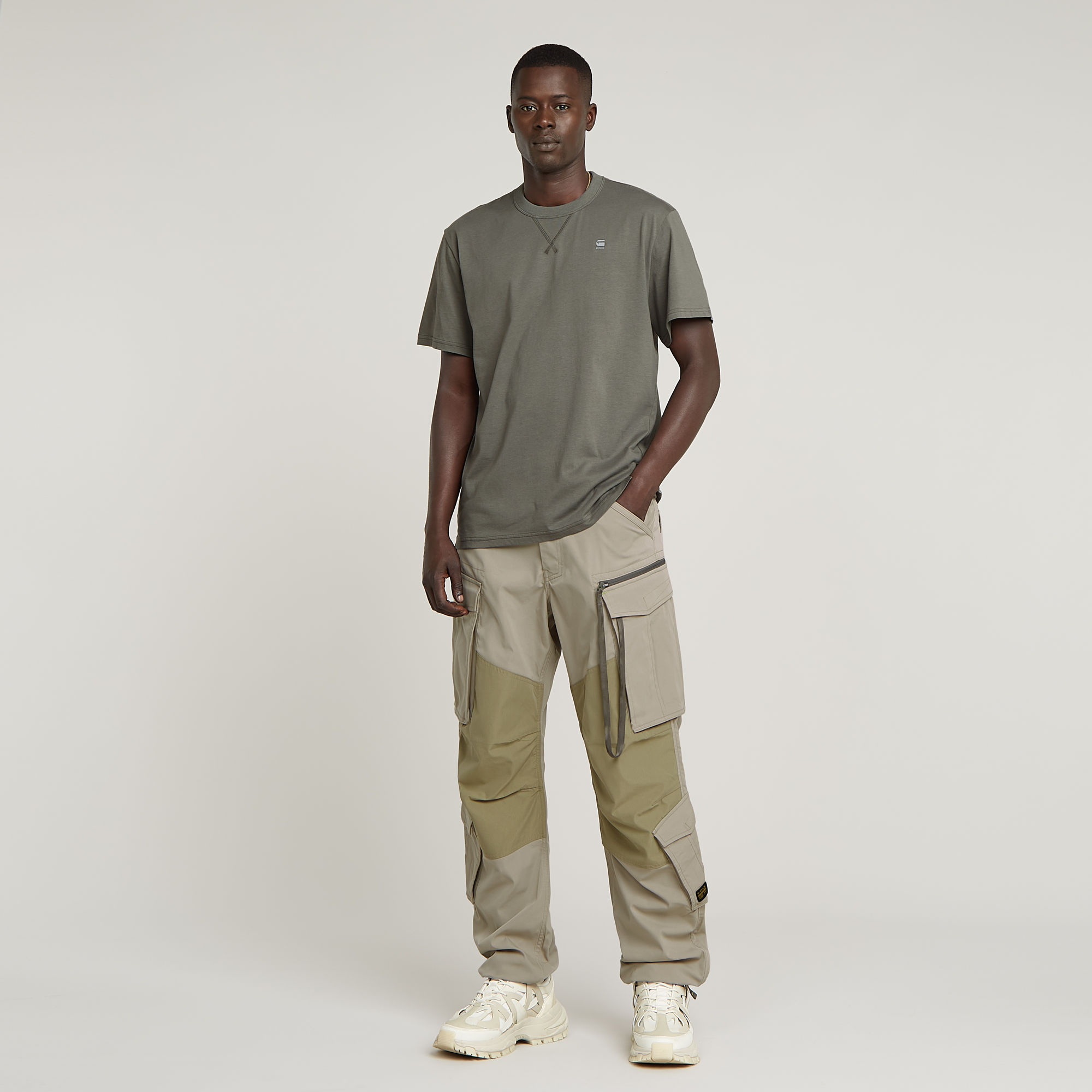 G-Star RAW Rovic Zip 3D Loose Broek Beige Heren