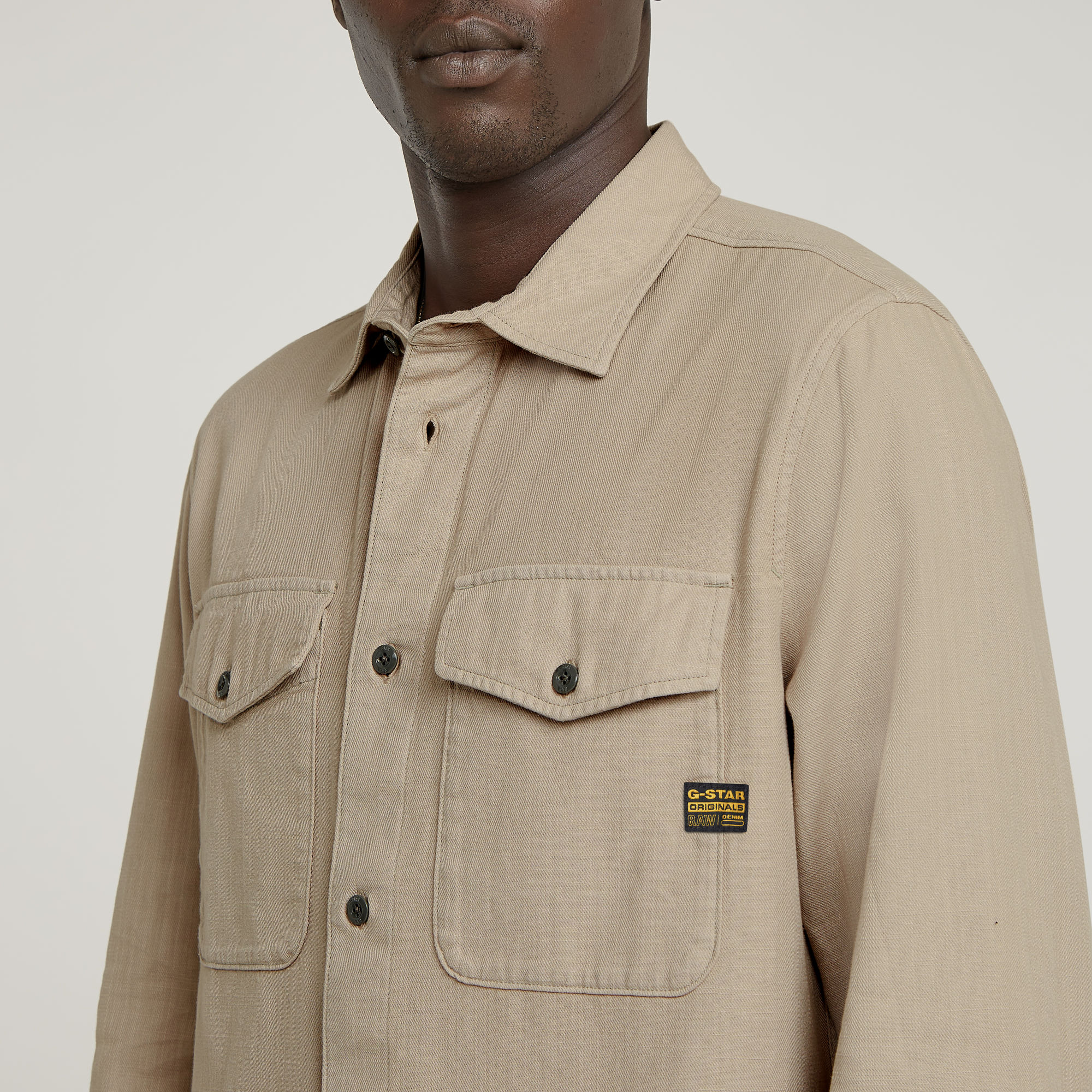 G-Star RAW Marine Slim Shirt Beige Heren