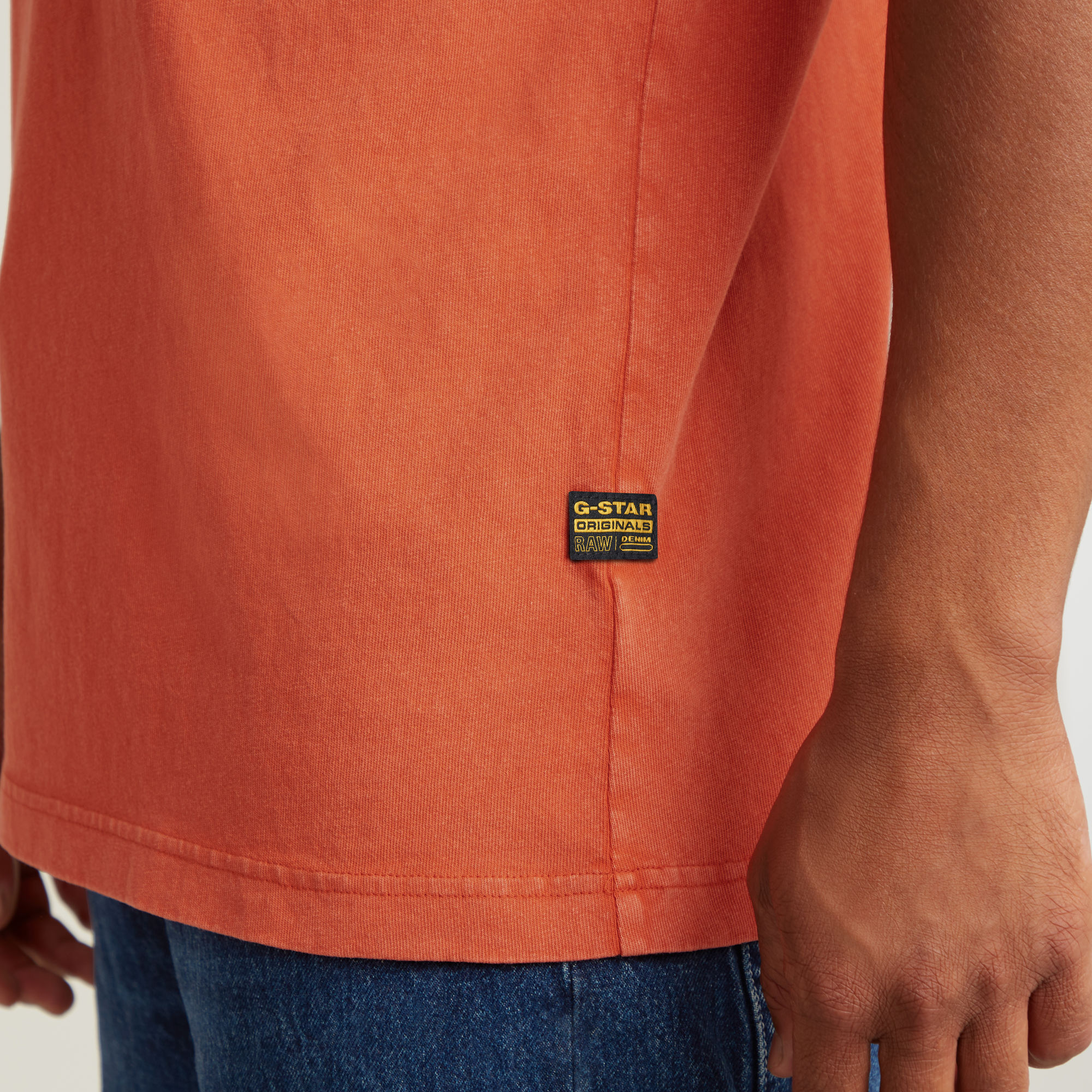 G-Star RAW Washed Pocket T-Shirt Rood Heren