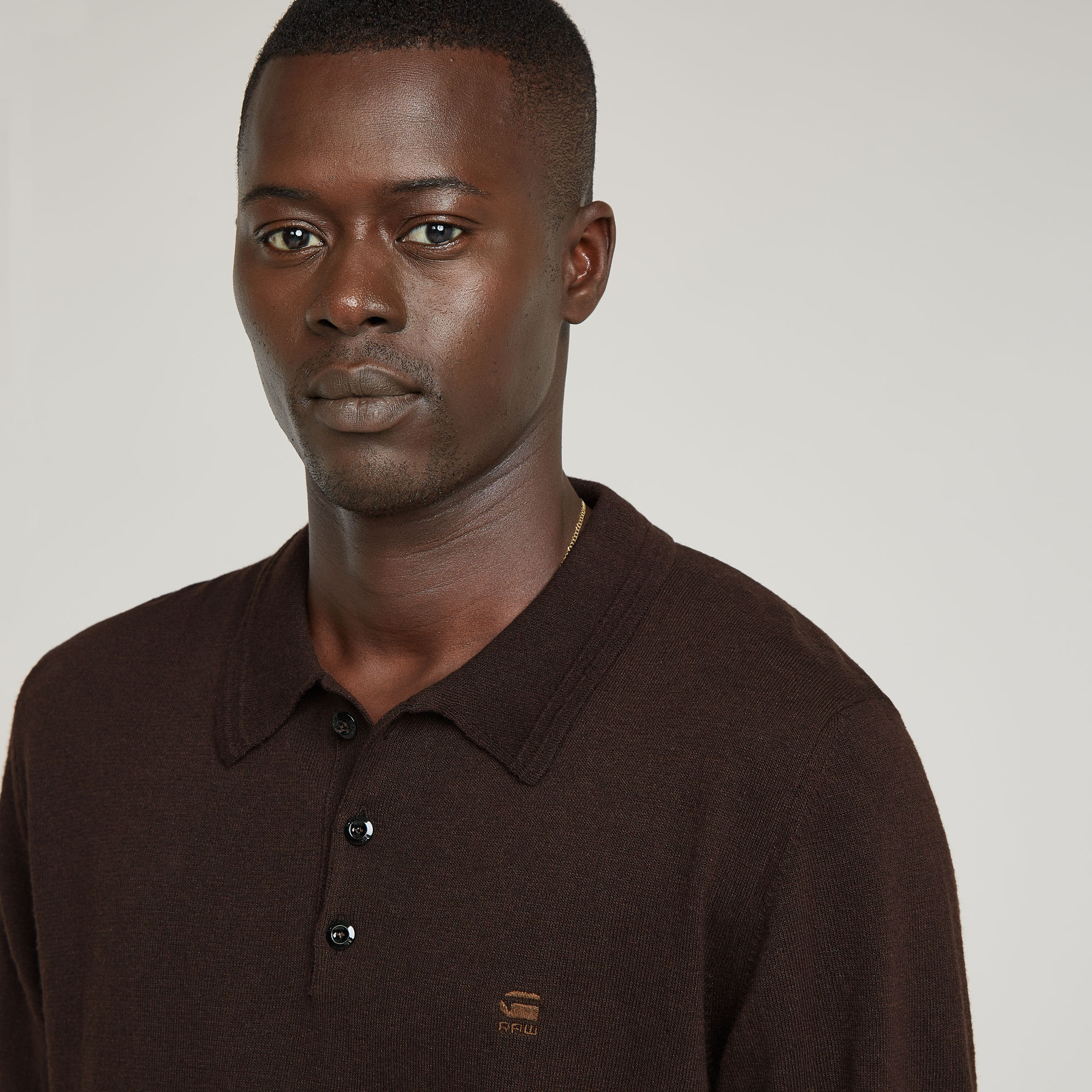 G-Star RAW Knitted Polo Bruin Heren
