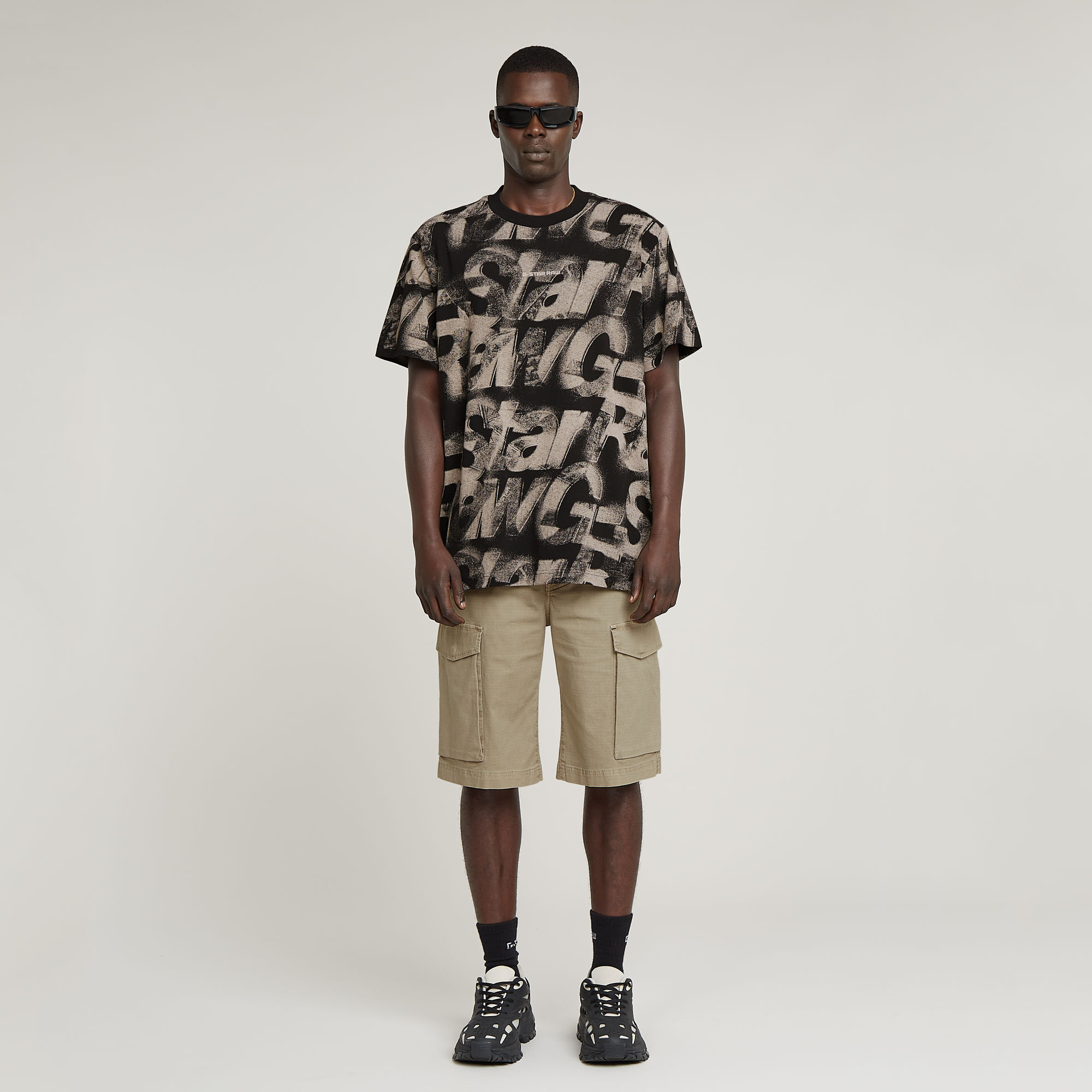 G-Star RAW Sprayed Letters Loose T-Shirt Meerkleurig Heren