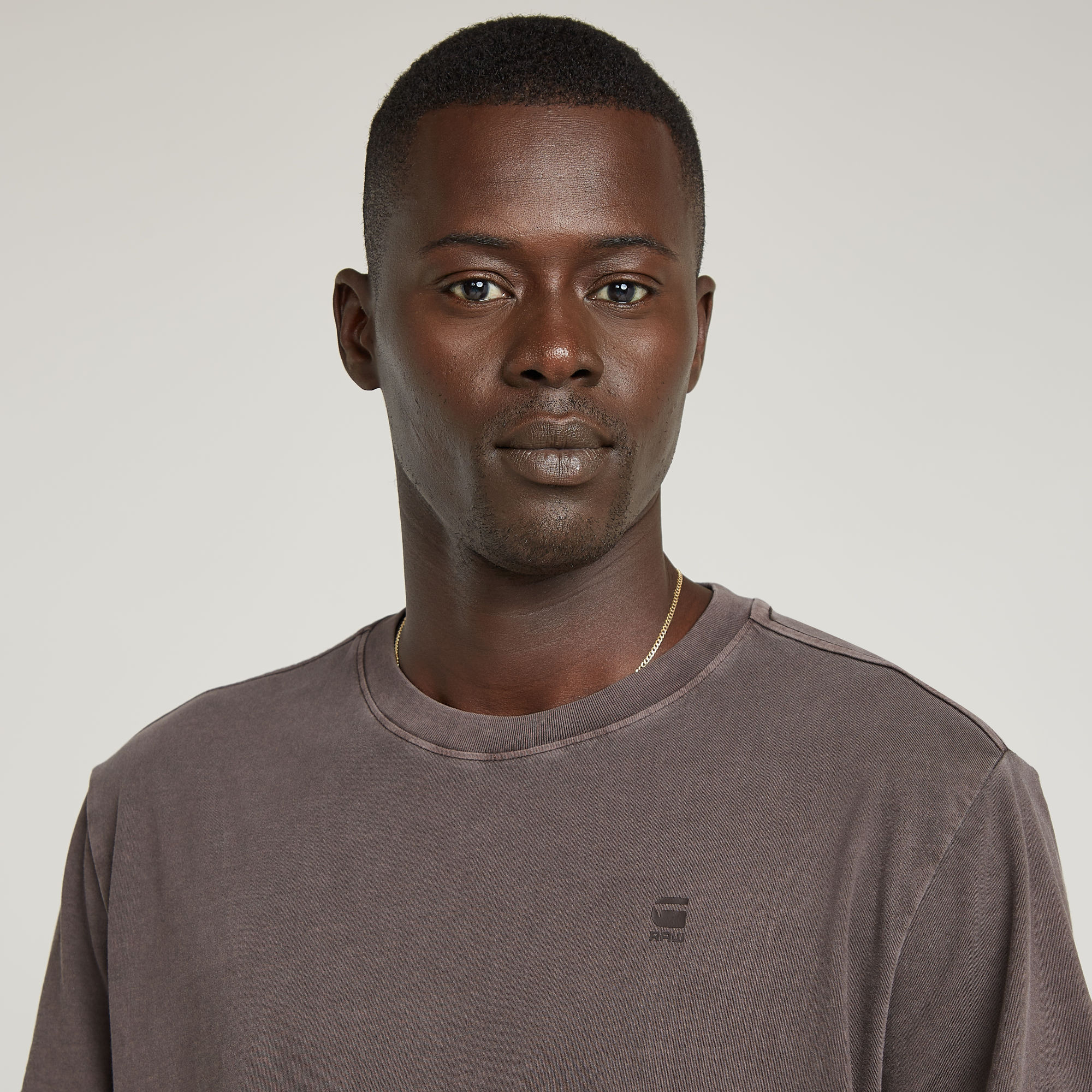 G-Star RAW Text Back Graphic Overdyed Lash T-Shirt Bruin Heren