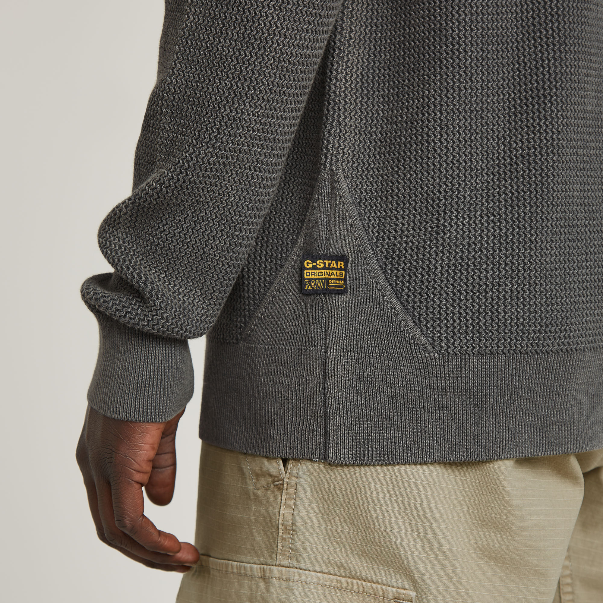 G-Star RAW Serrated Gebreide Trui Grijs Heren