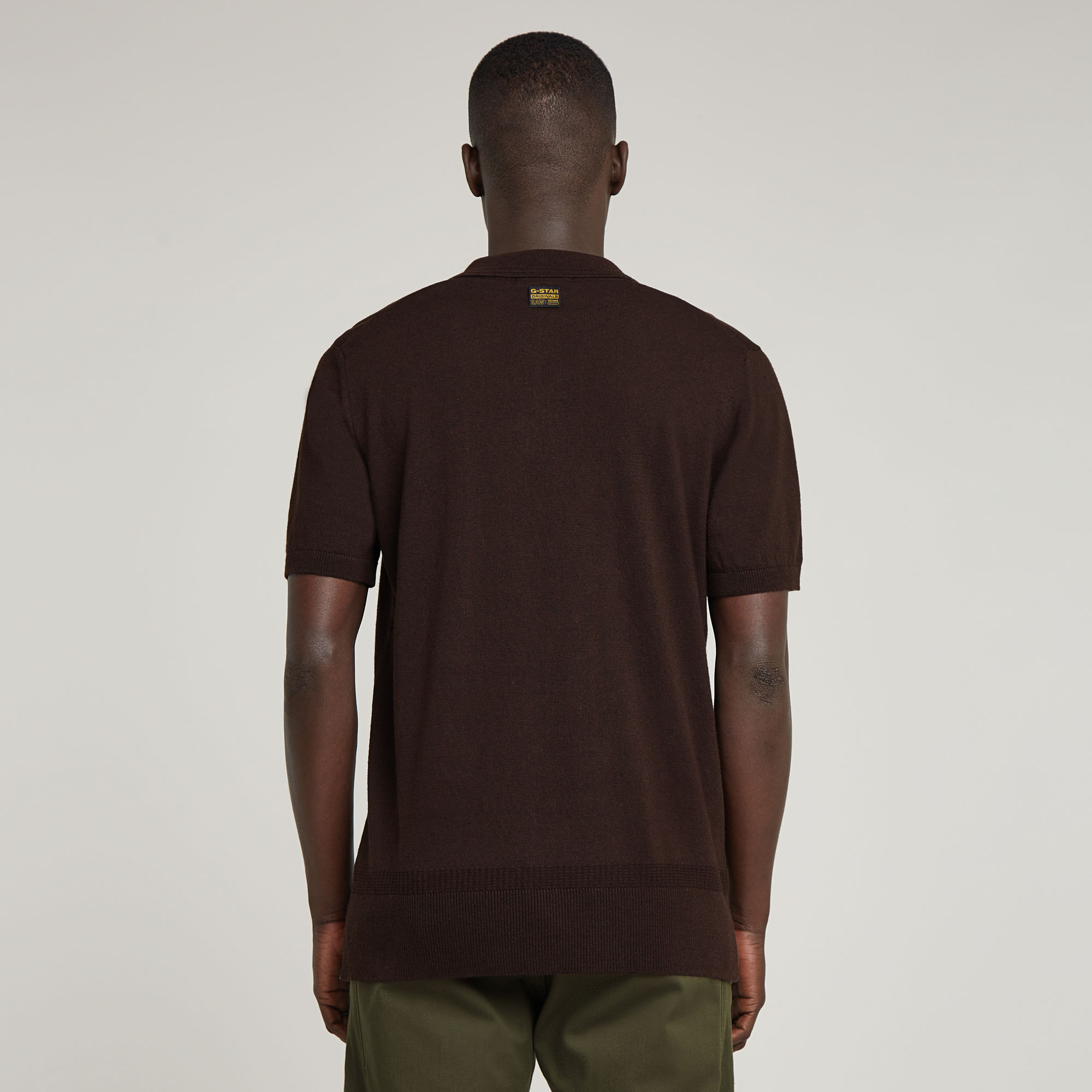G-Star RAW Knitted Polo Bruin Heren