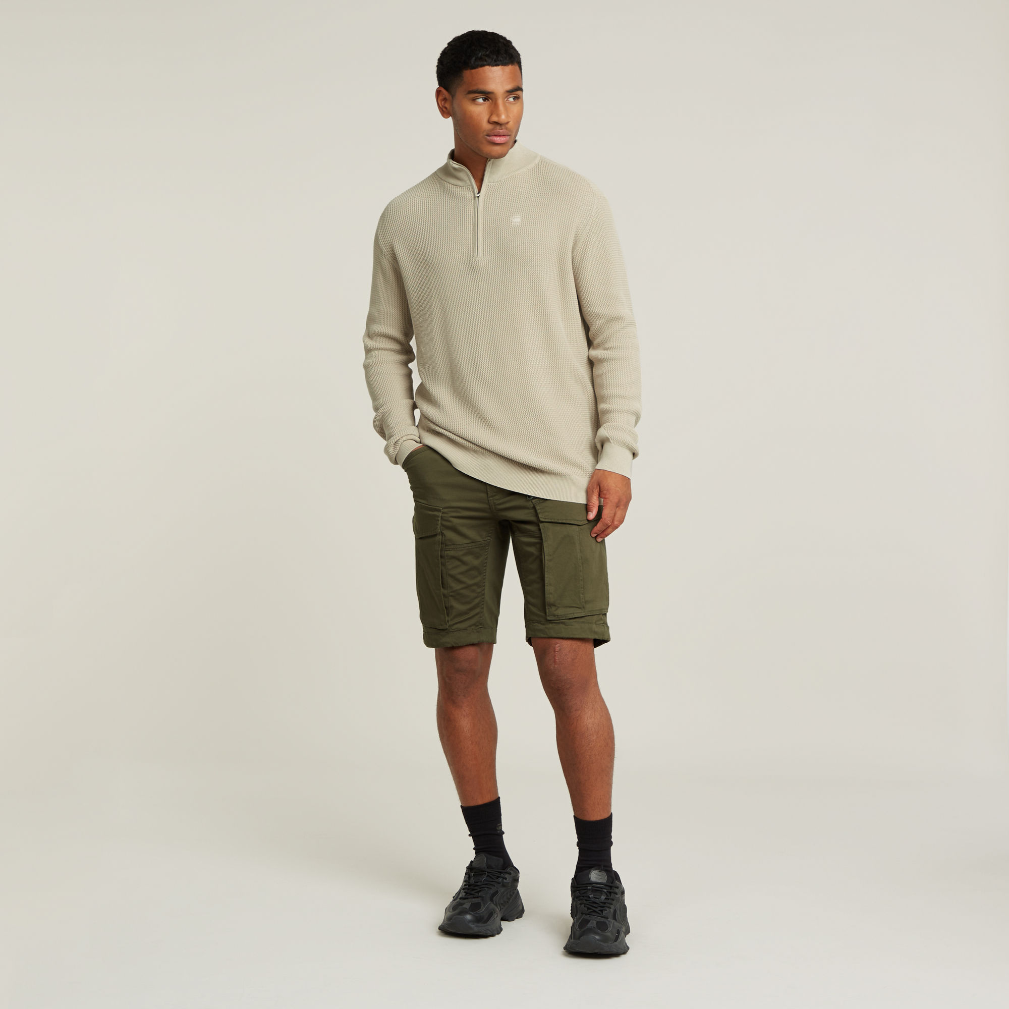 G-Star RAW Serrated Skipper Trui Beige Heren