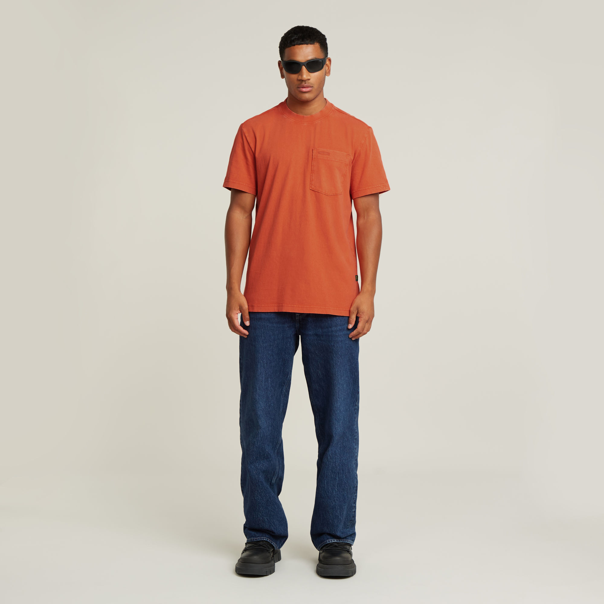 G-Star RAW Washed Pocket T-Shirt Rood Heren