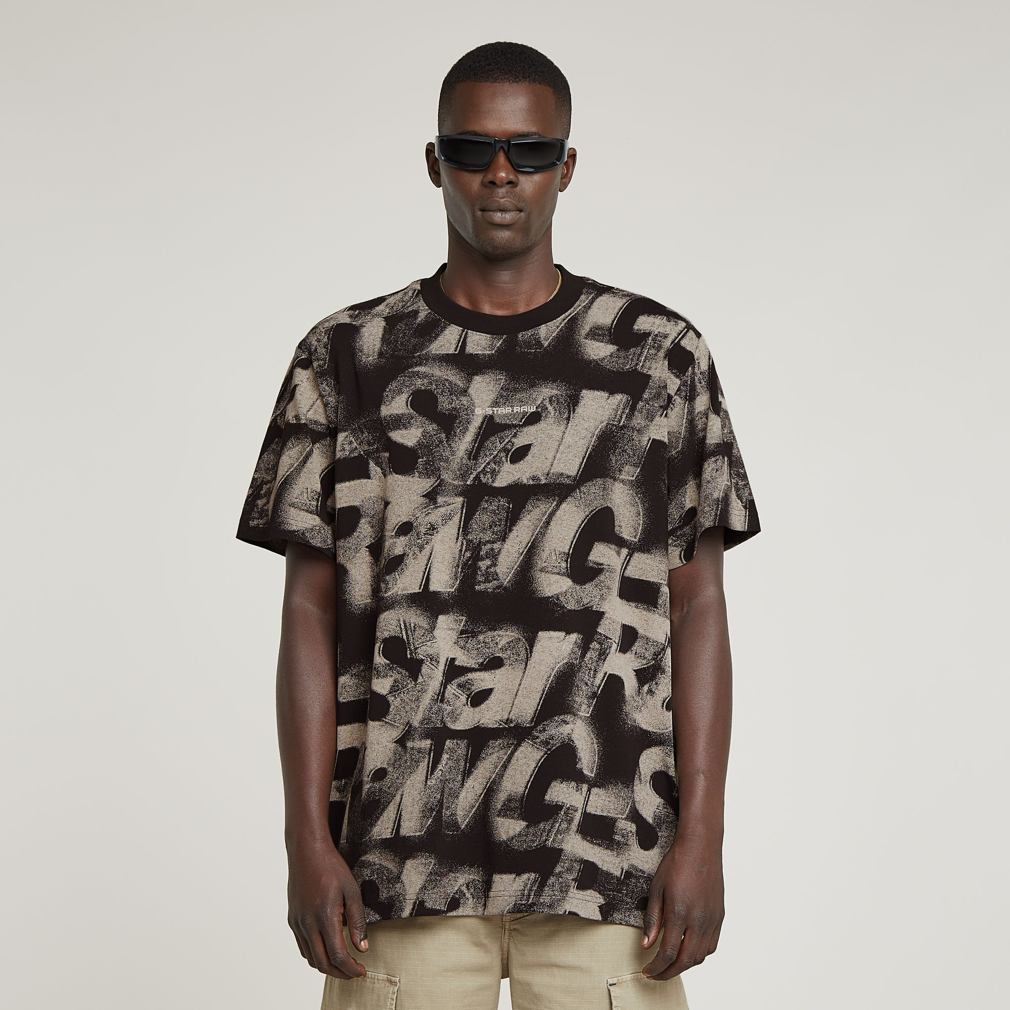 

Sprayed Letters Loose T-Shirt - Multi color - Men