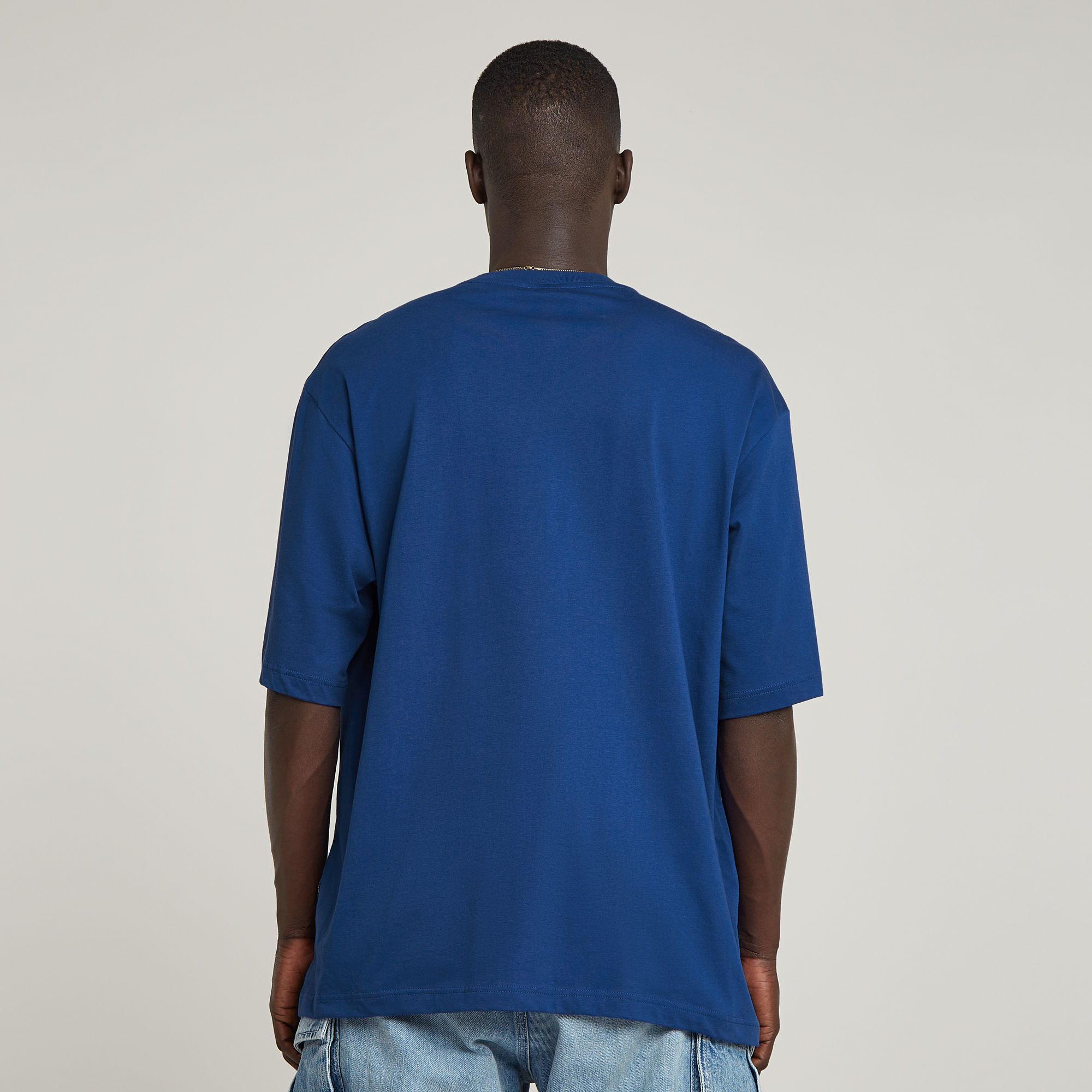 G-Star RAW Center Chest Boxy T-Shirt Midden blauw Heren