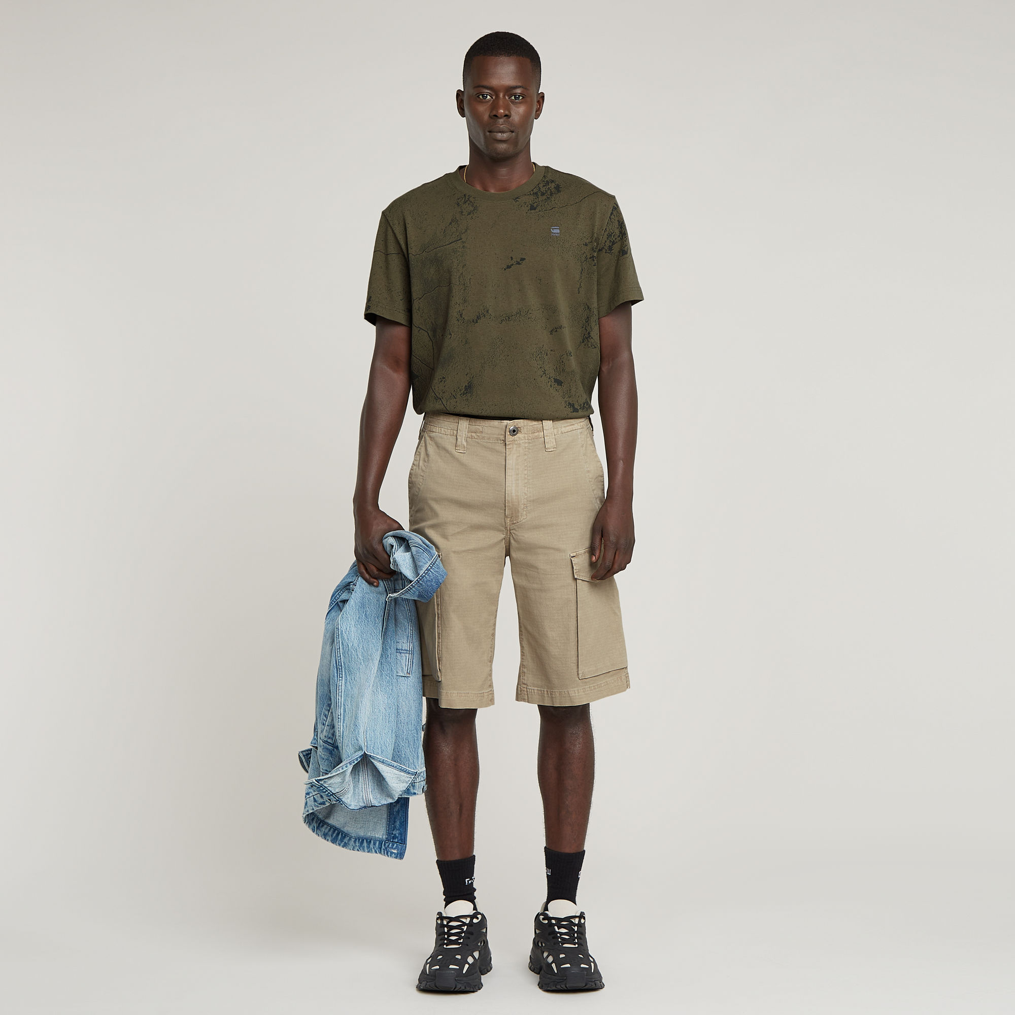 Thumbnail - Core Regular Cargo Shorts - Beige - Herren