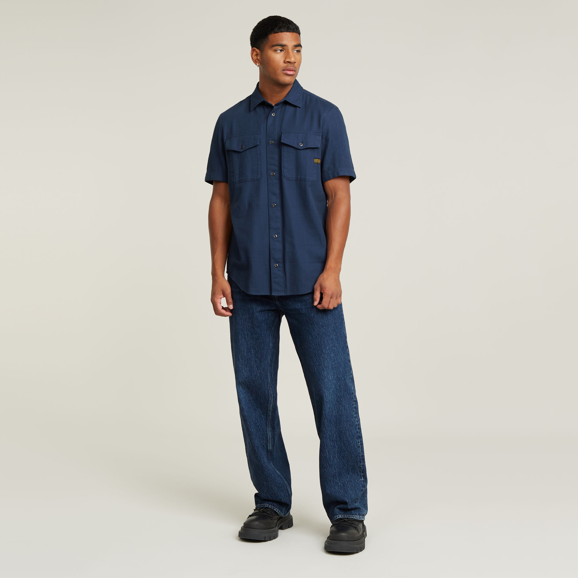 G-Star RAW Marine Slim Shirt Donkerblauw Heren