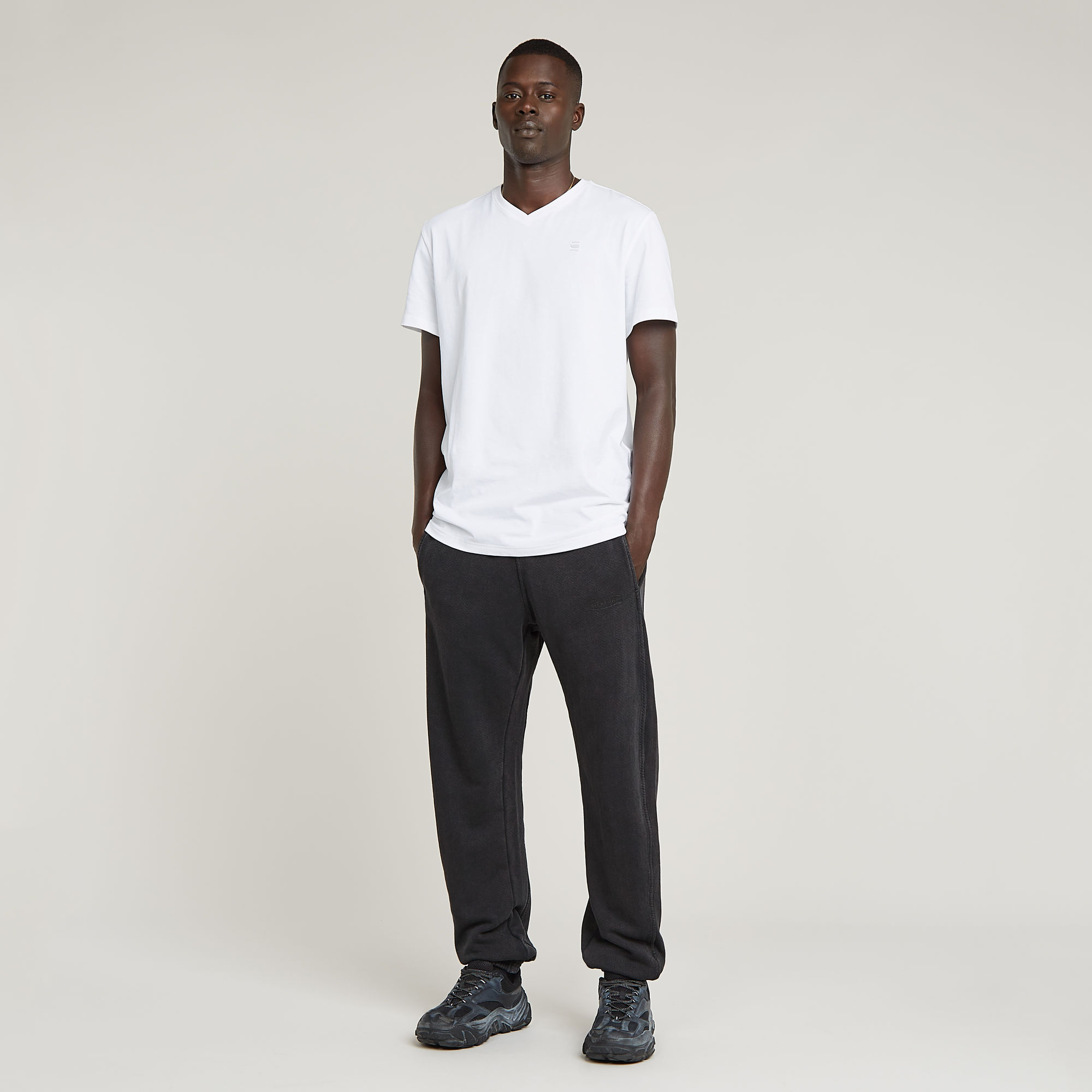 G-Star RAW Bend 3D Loose Overdyed Sweatpant Zwart Heren