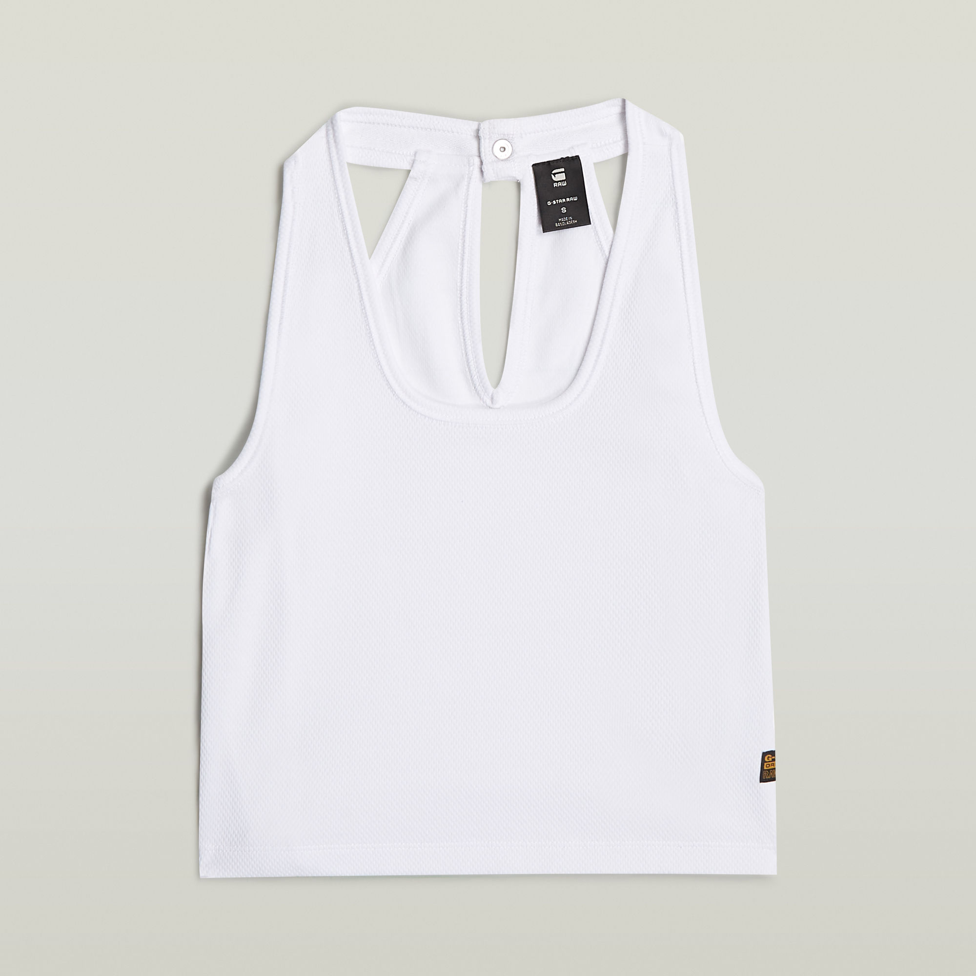 G-Star RAW Back Snap Slim Cropped Top Wit Dames