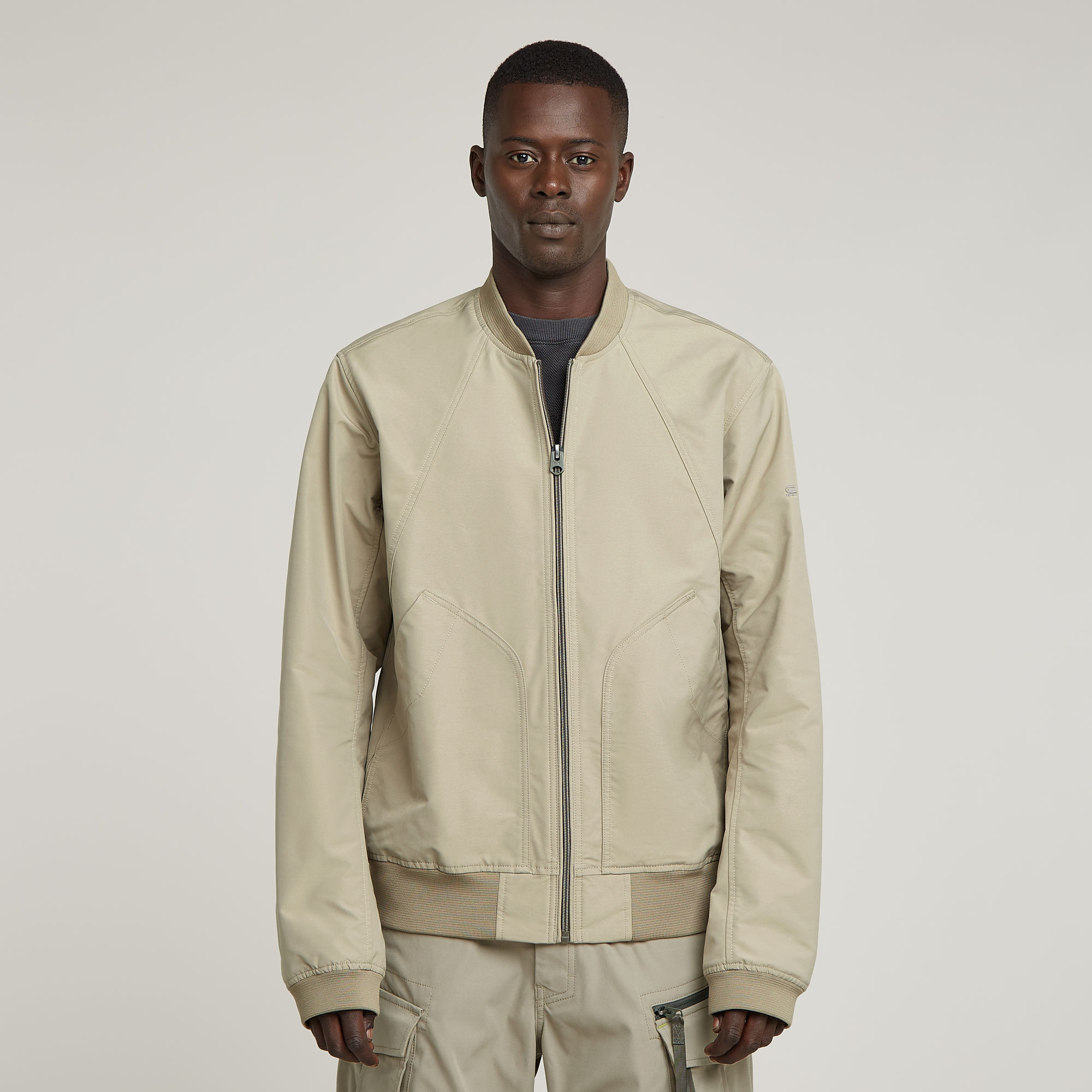 

Unpadded Bomber Jacket - Beige - Men