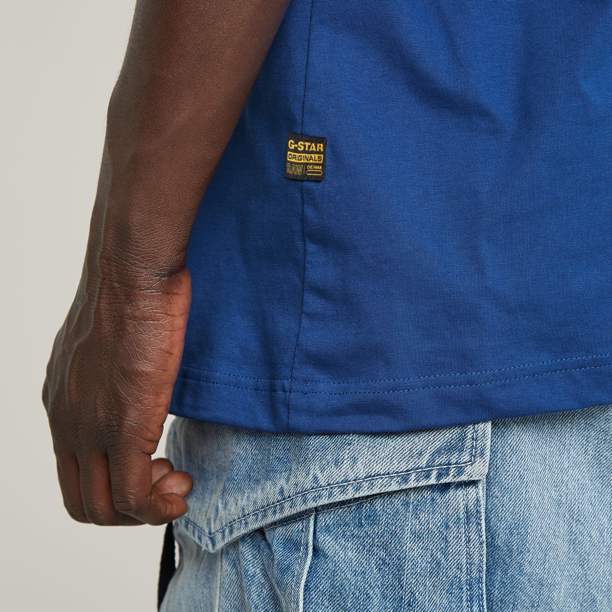 G-Star RAW Center Chest Boxy T-Shirt Midden blauw Heren