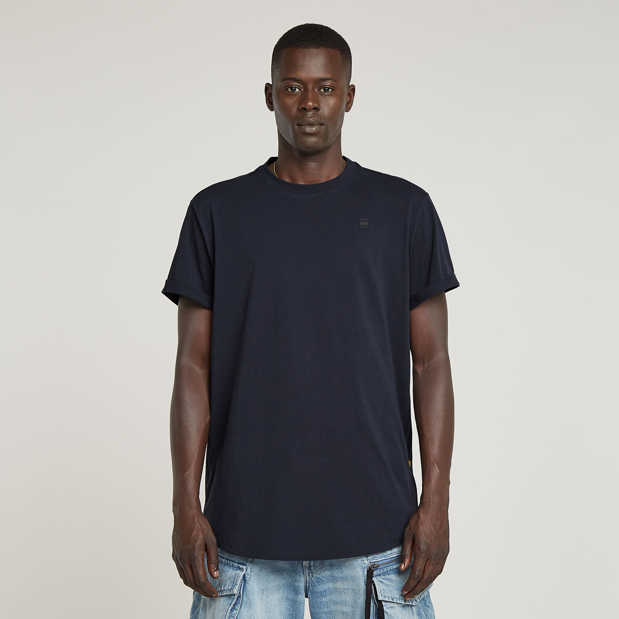 

Lash Ribbed T-Shirt - Dark blue - Men