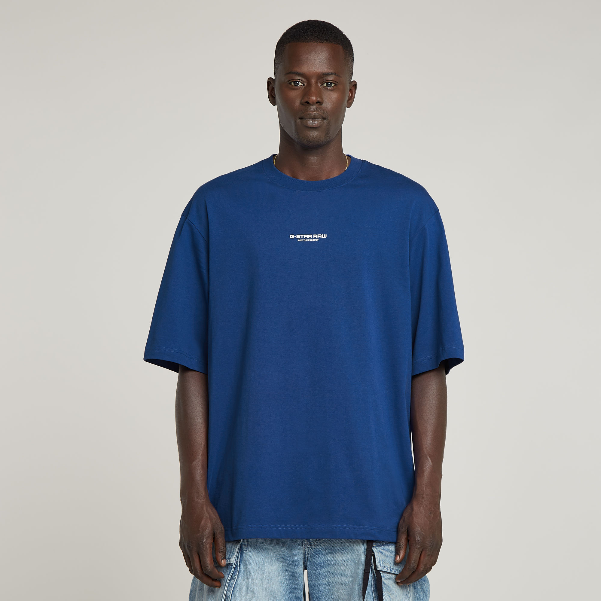 G-Star RAW Center Chest Boxy T-Shirt - Midden blauw - Heren