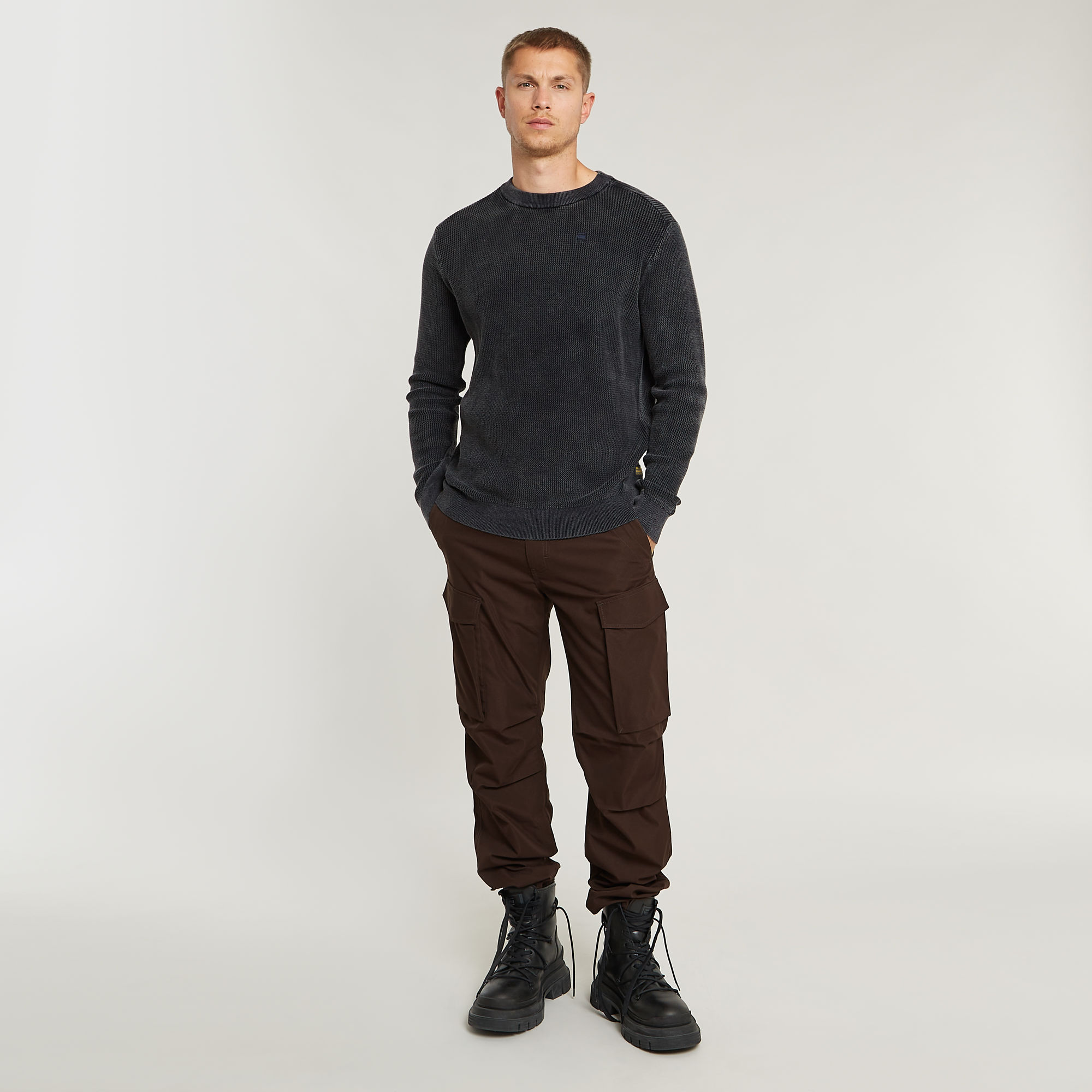 G-Star RAW Serrated Gebreide Trui Donkerblauw Heren