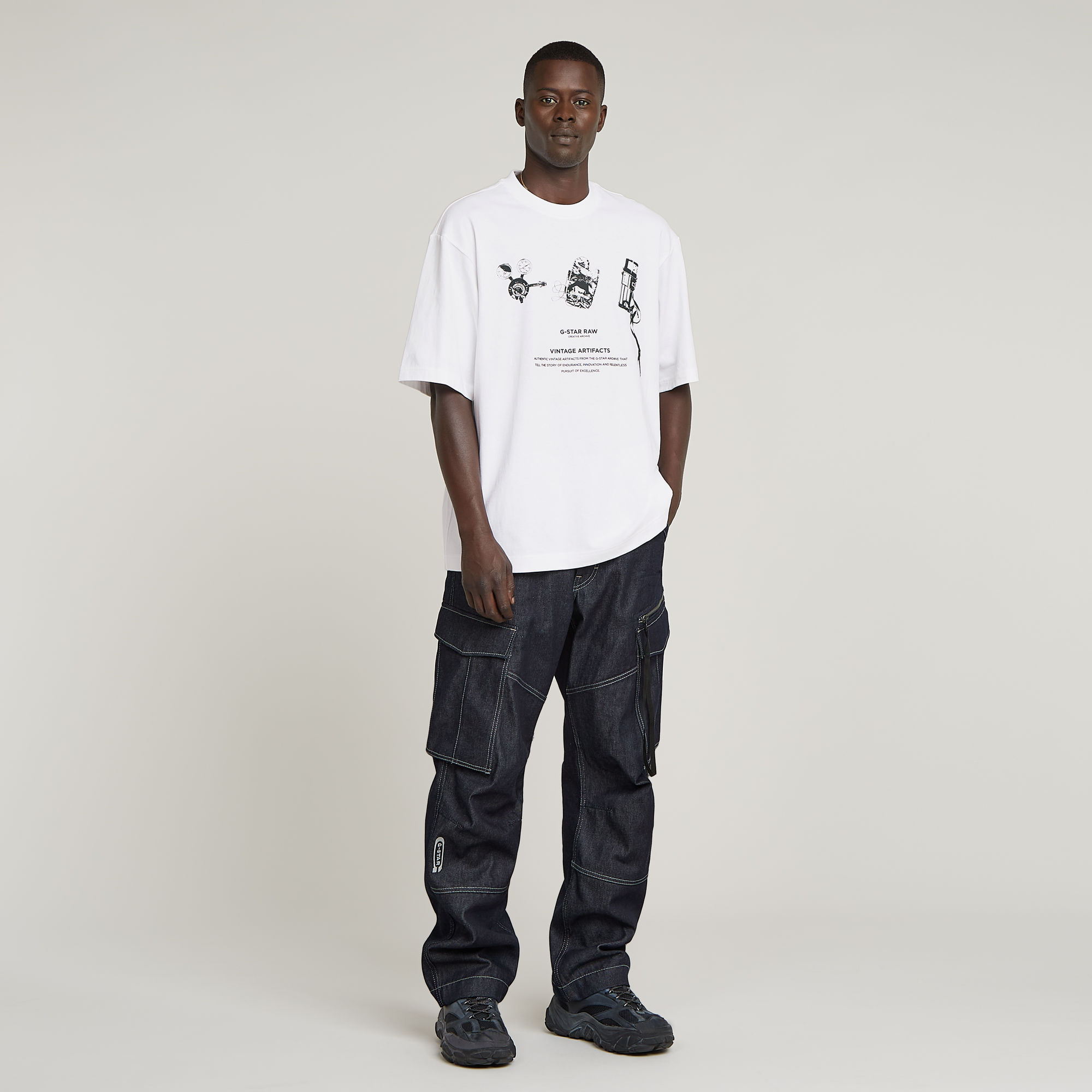 G-Star RAW Archive Boxy T-Shirt Wit Heren