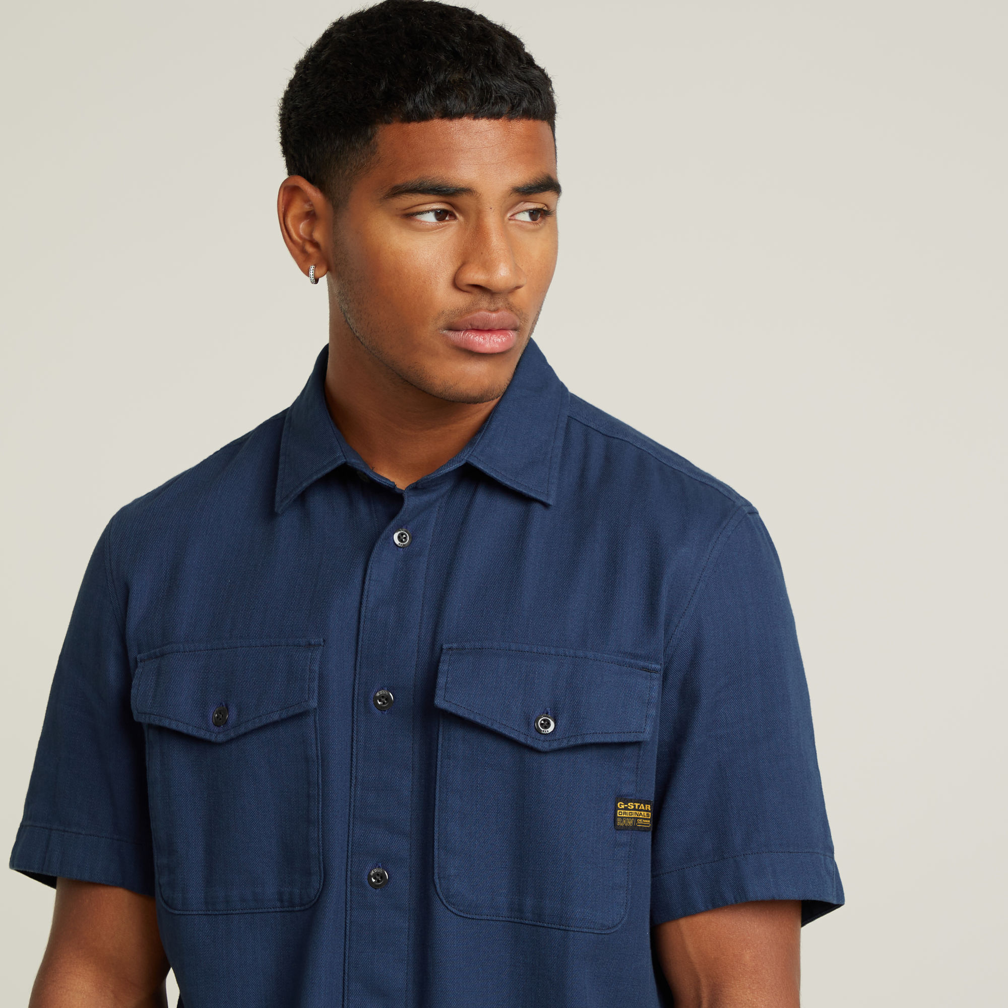 G-Star RAW Marine Slim Shirt Donkerblauw Heren