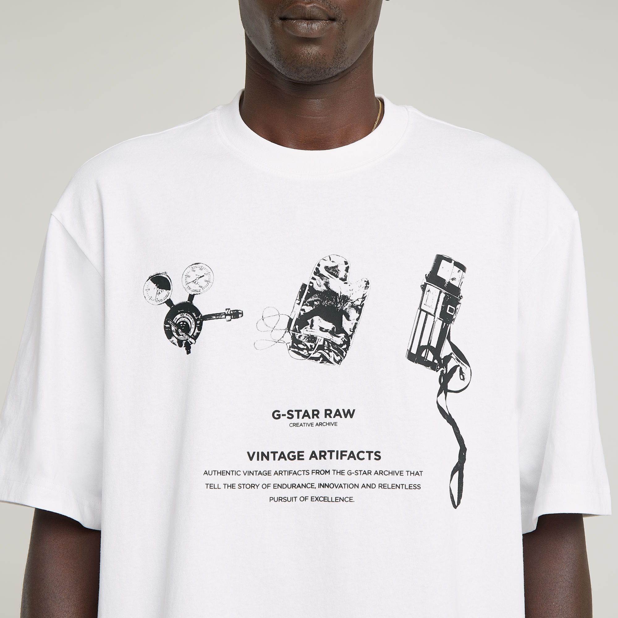 G-Star RAW Archive Boxy T-Shirt Wit Heren