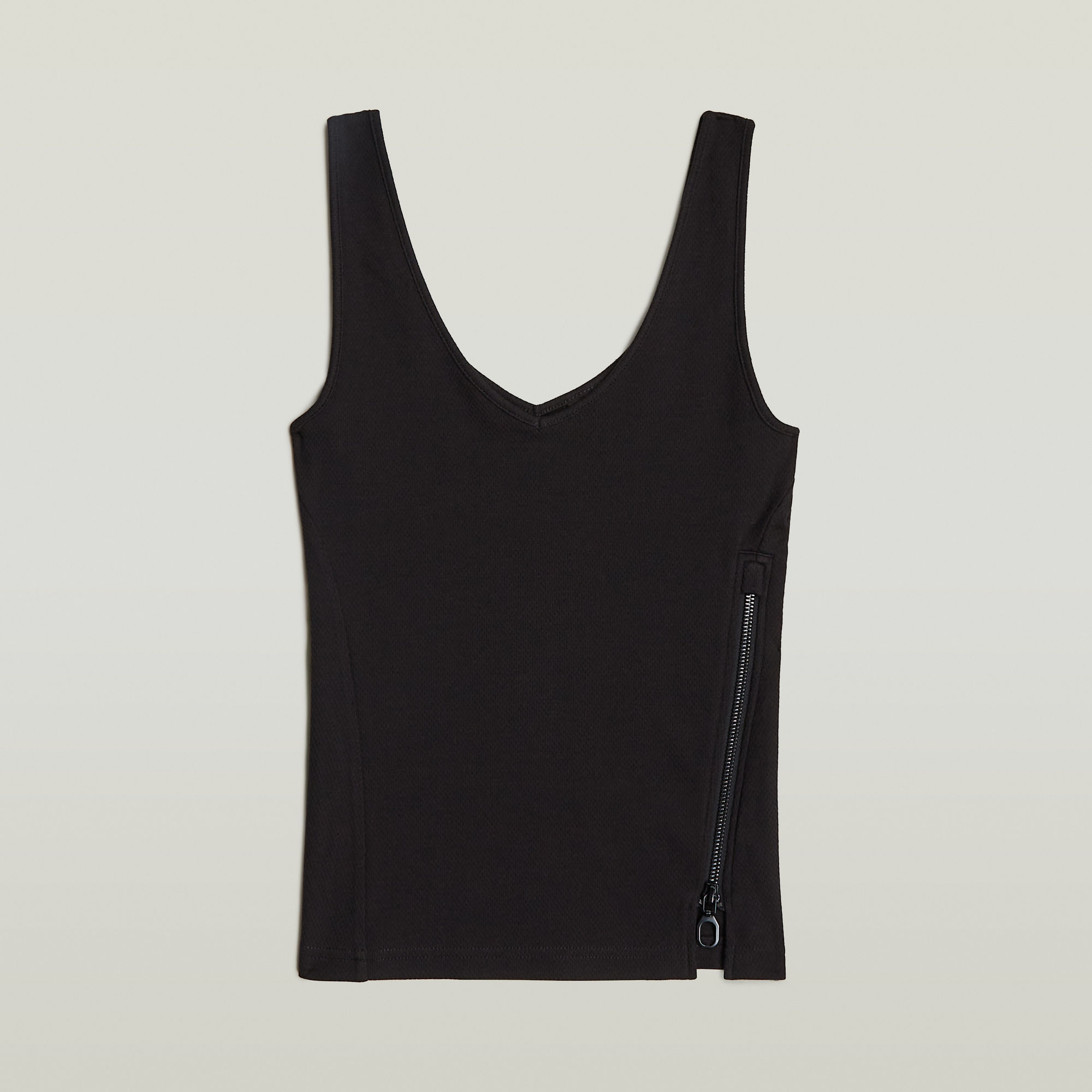 G-Star RAW Asymmetrical Zip Slim Tanktop Zwart Dames