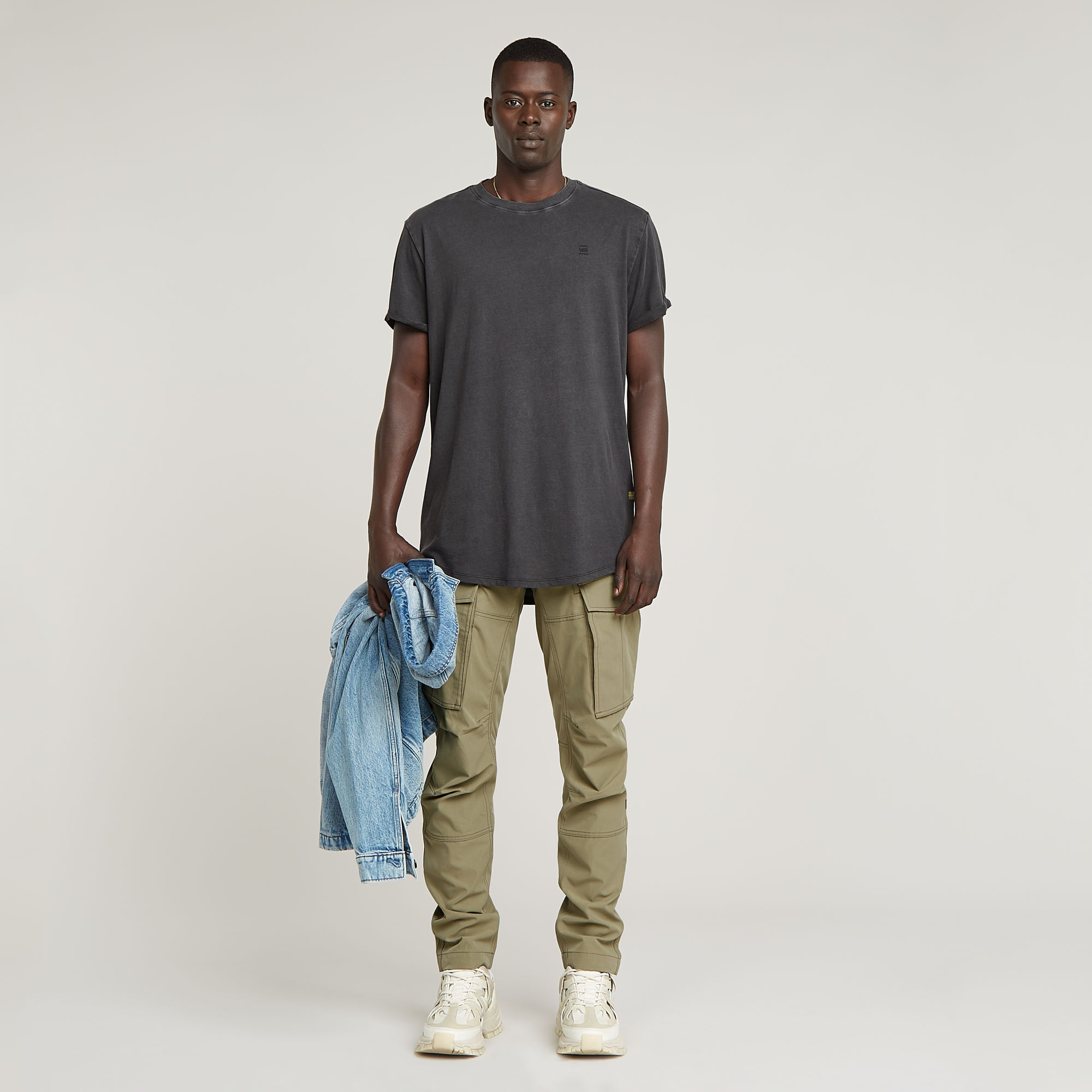 G-Star RAW Text Back Graphic Overdyed Lash T-Shirt Zwart Heren