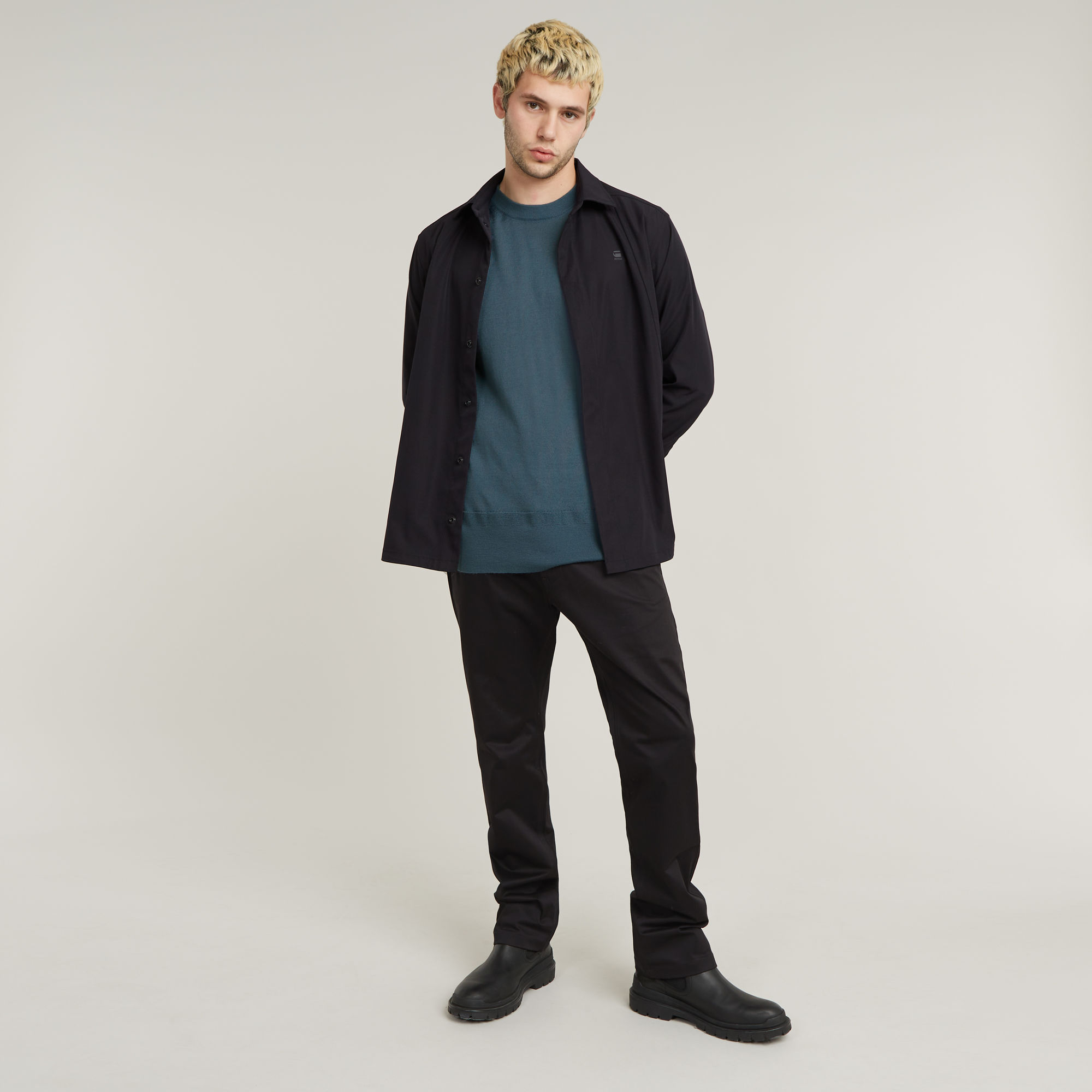 G-Star RAW Premium Core Gebreide Trui Midden blauw Heren