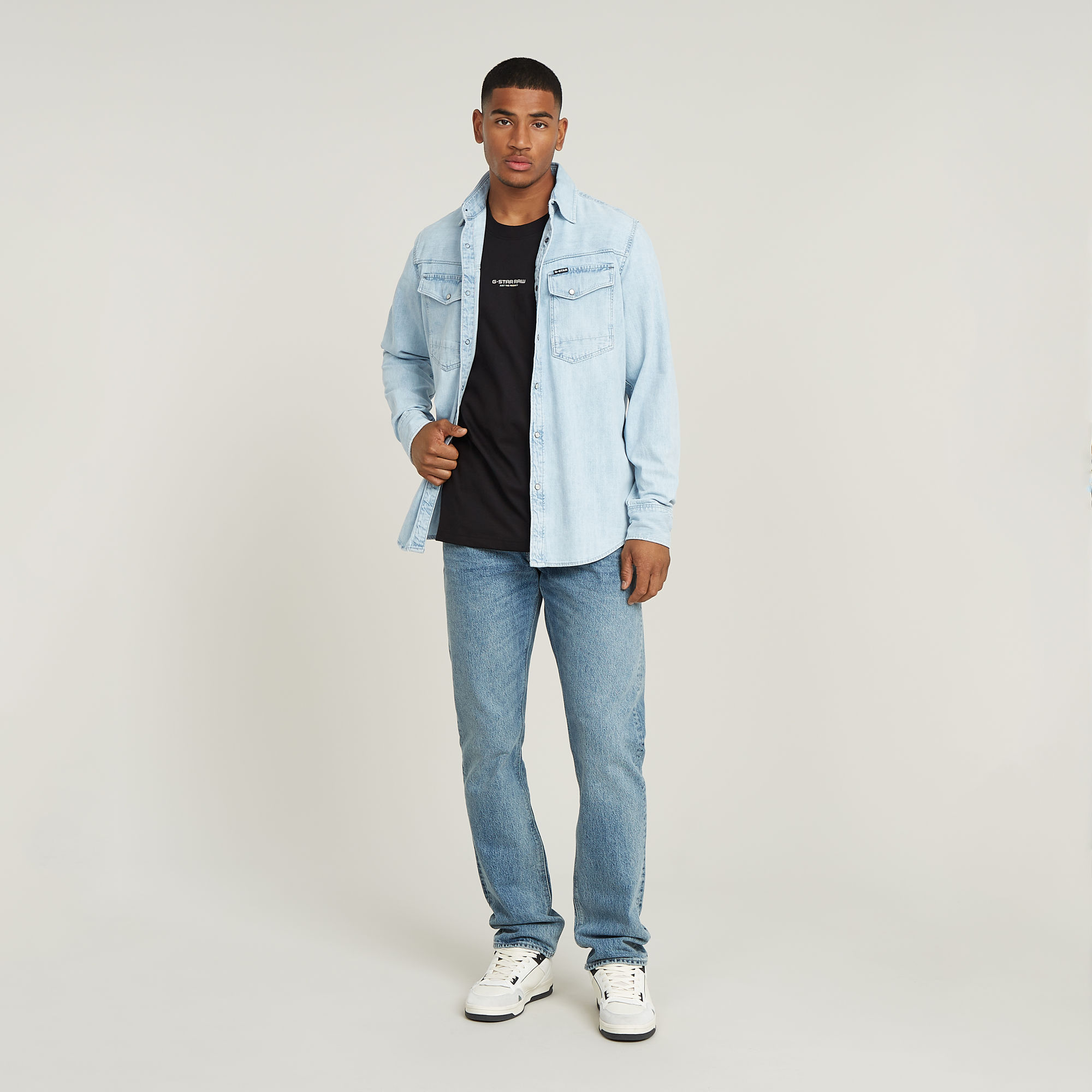 G-Star RAW Center Chest Boxy T-Shirt Zwart Heren