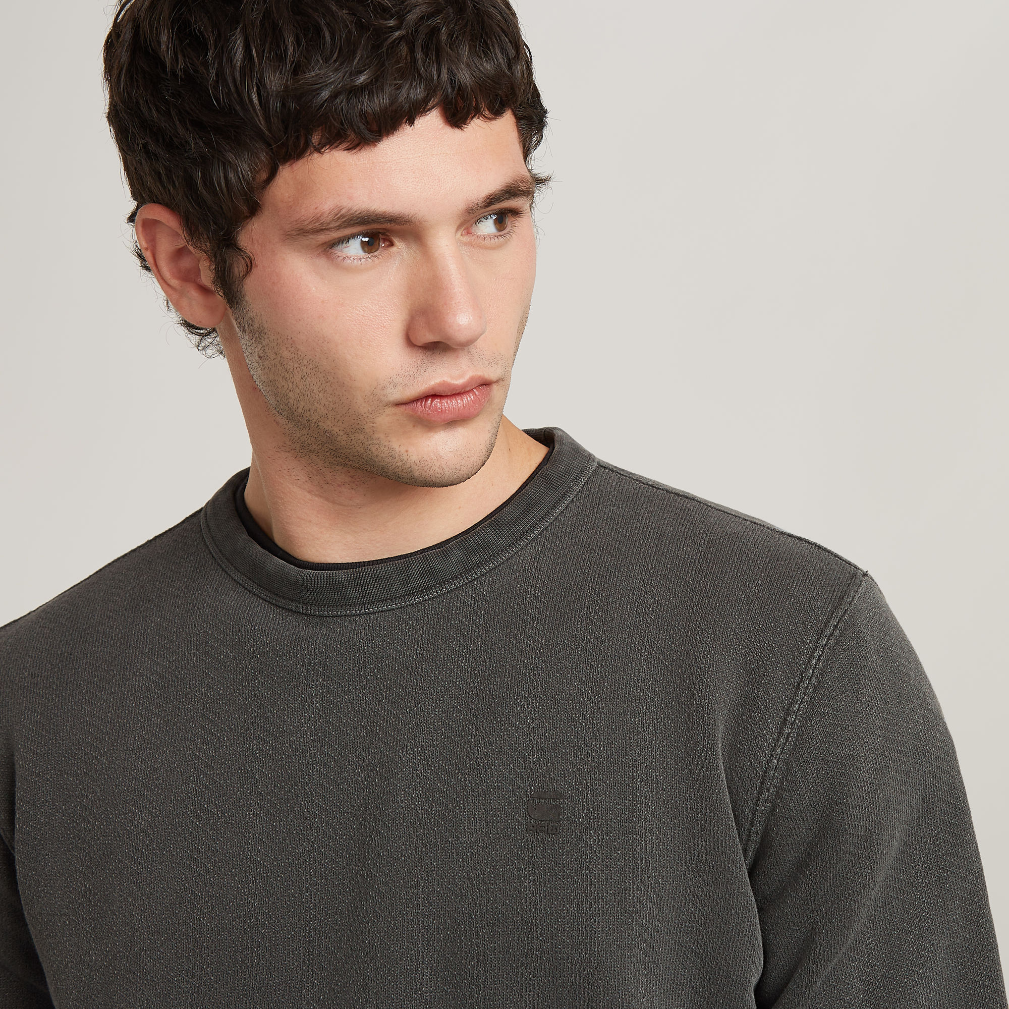 G-Star RAW Overdyed Sweater Zwart Heren