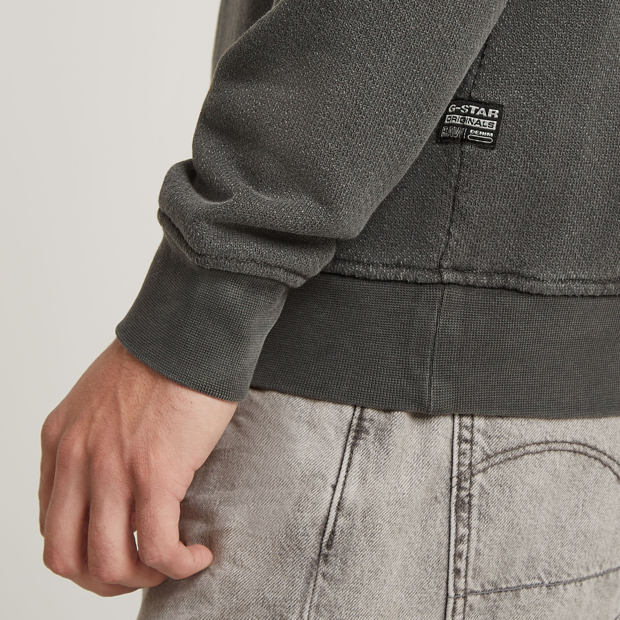 G-Star RAW Overdyed Sweater Zwart Heren