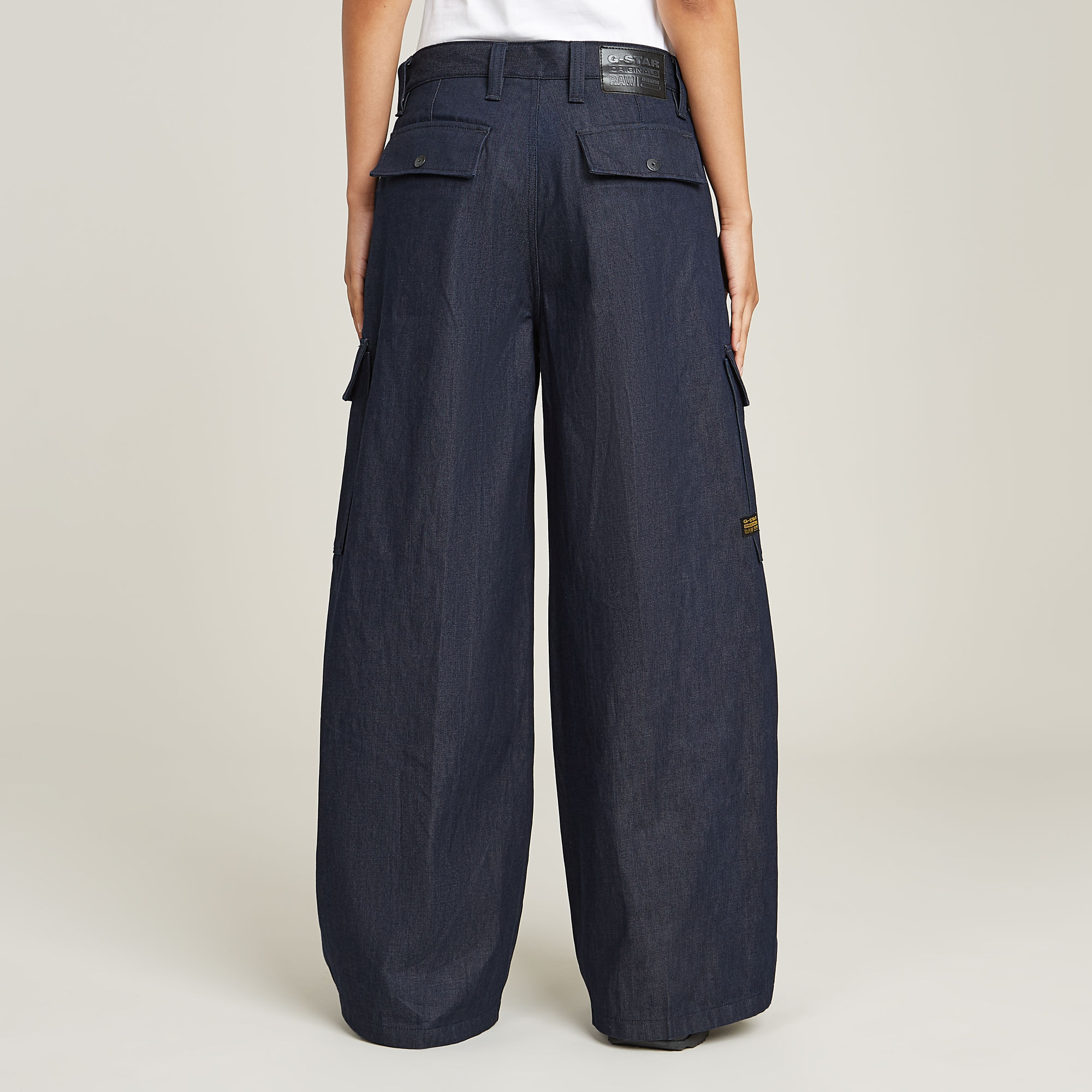 G-Star RAW Mega Cargo Broek Denim Donkerblauw Dames