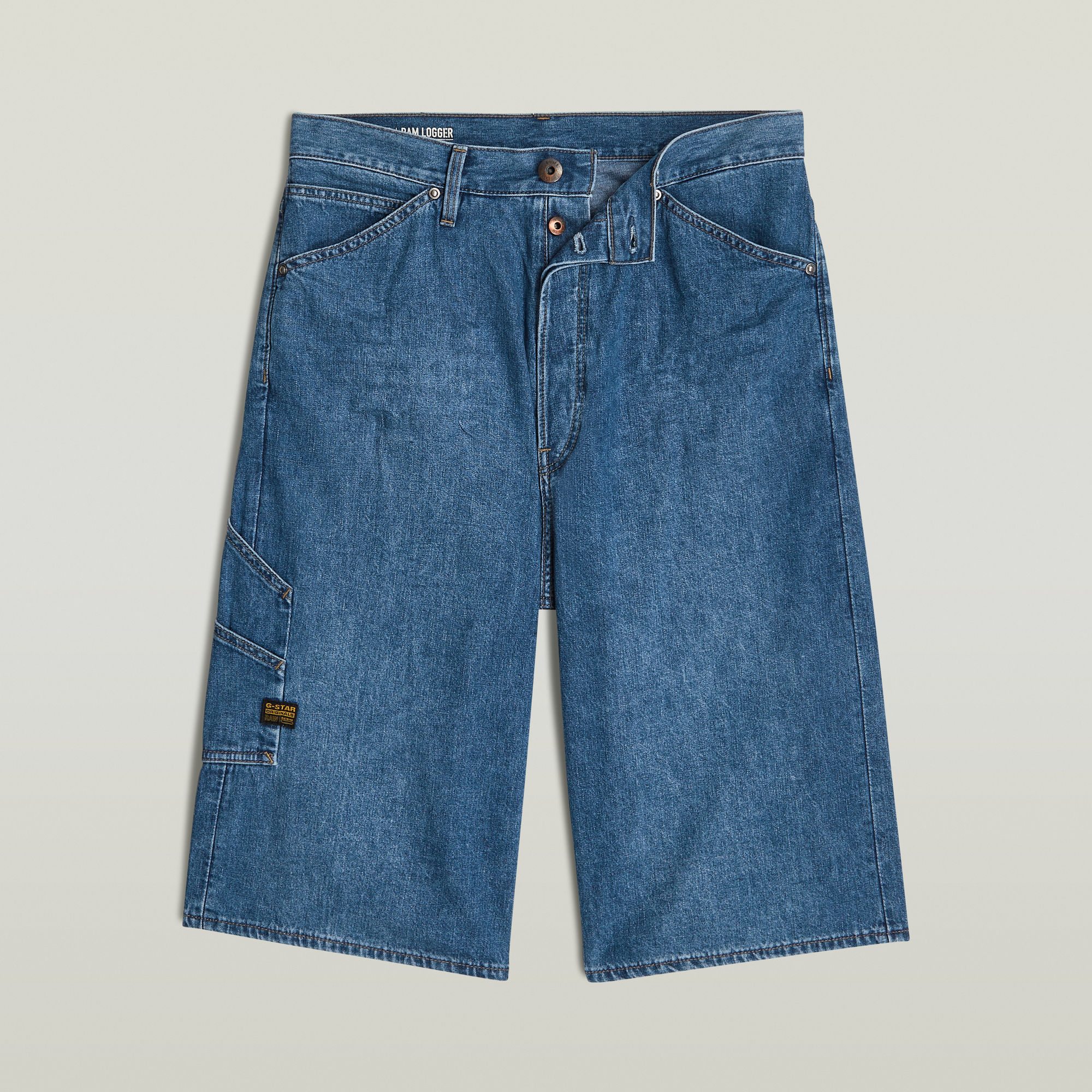 G-Star RAW Bam Logger Short Midden blauw Heren