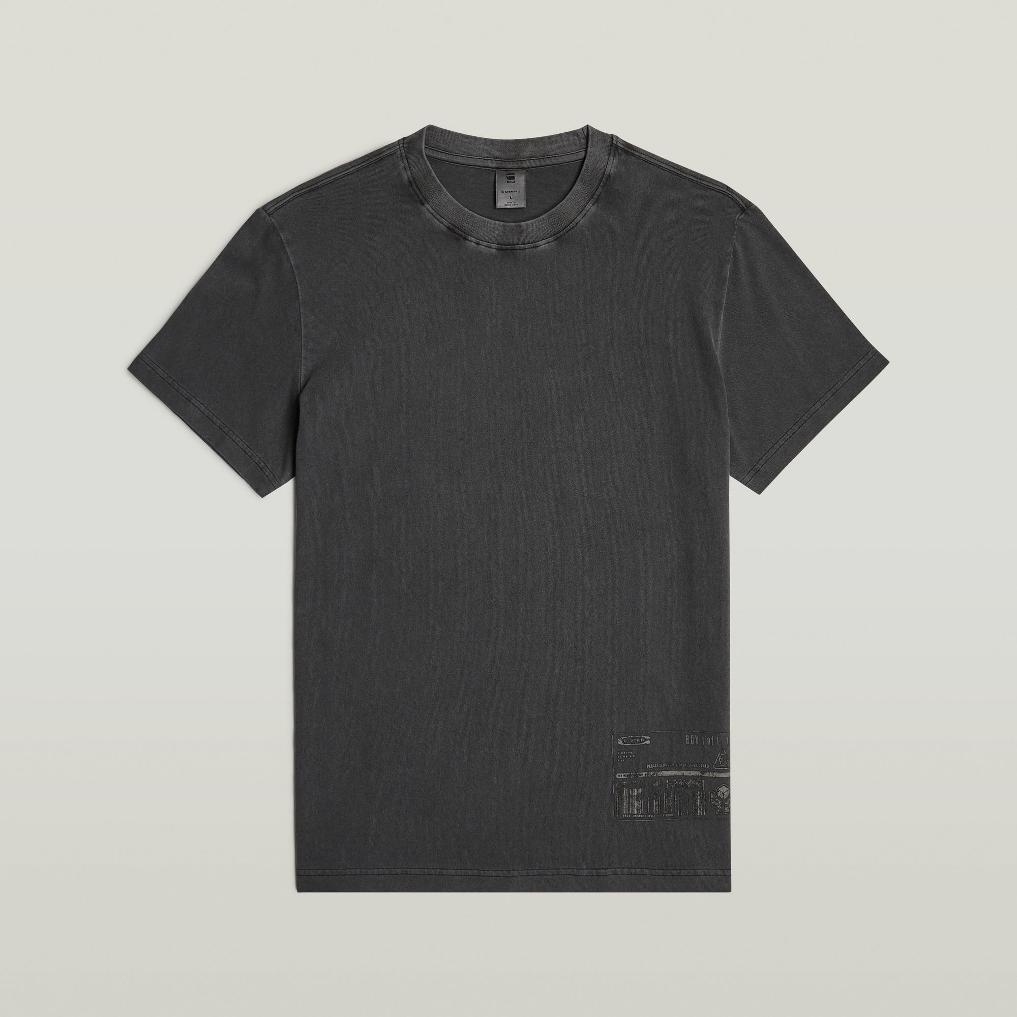 G-Star RAW Shipping Graphic Overdyed T-Shirt Zwart Heren
