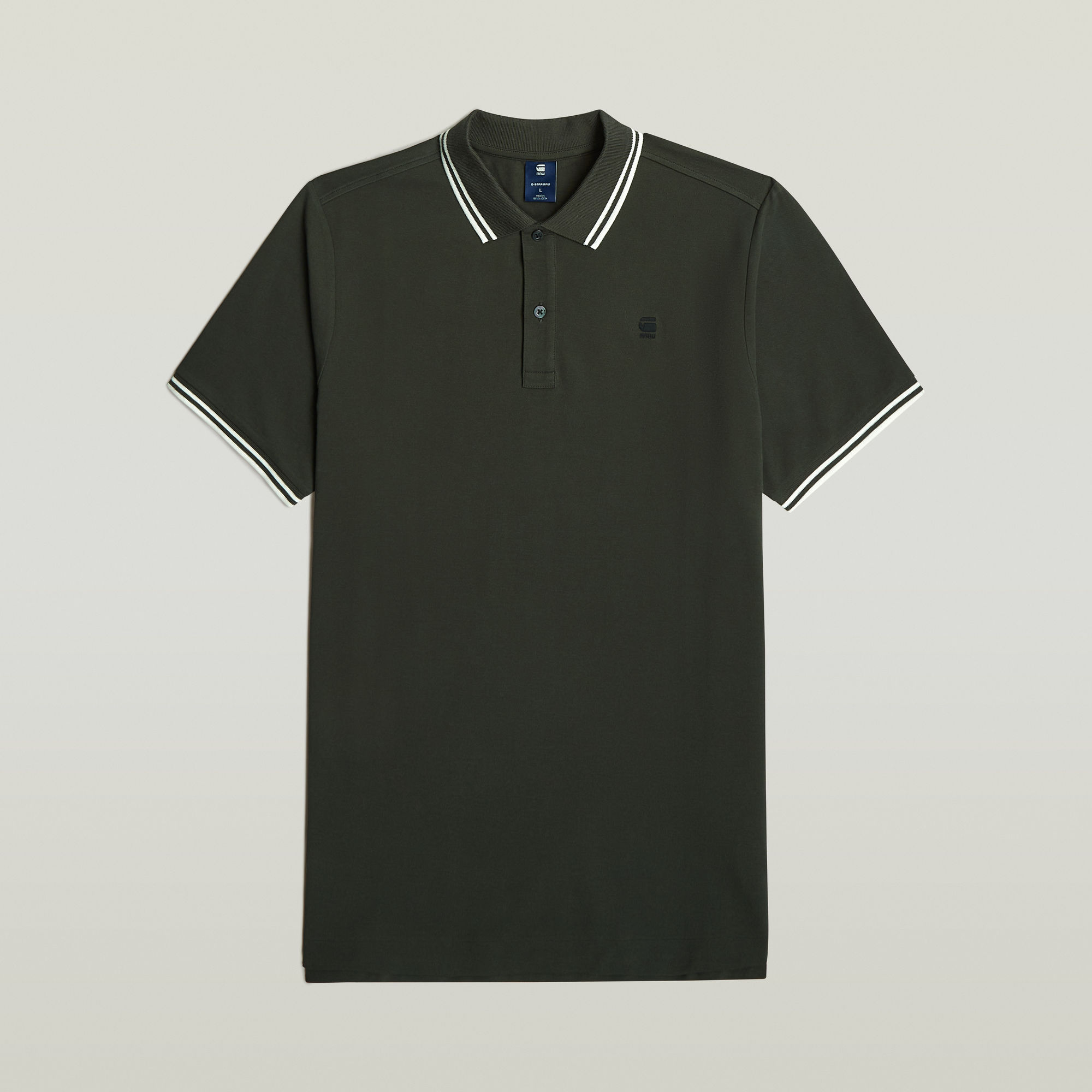 G-Star RAW Dunda Slim Stripe Polo Grijs Heren