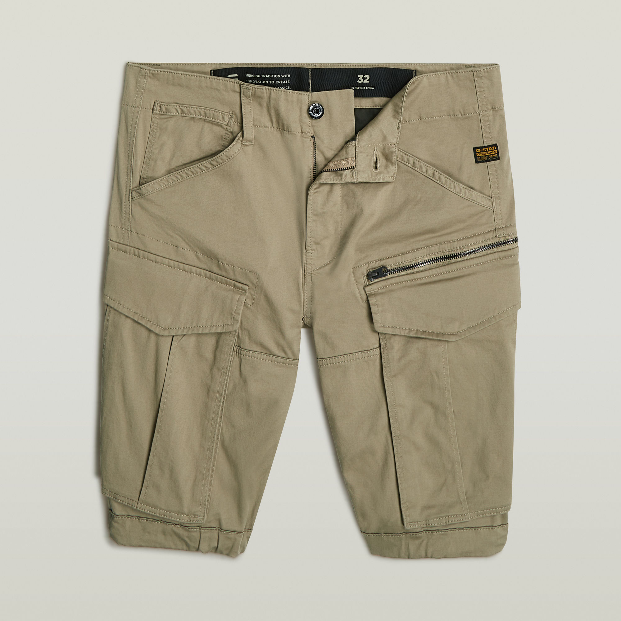 G-Star RAW Rovic Zip Regular Short Beige Heren
