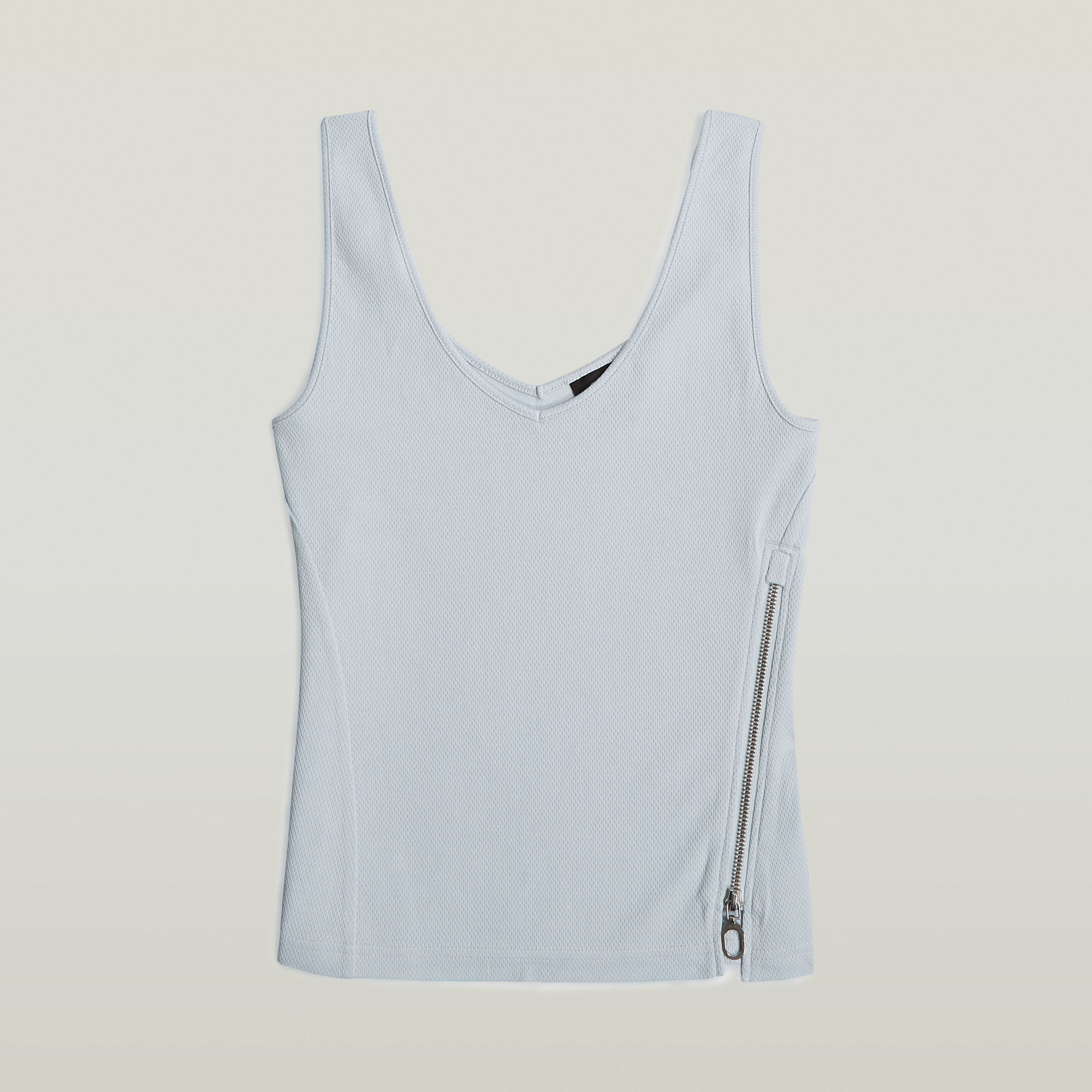 G-Star RAW Asymmetrical Zip Slim Tanktop Lichtblauw Dames