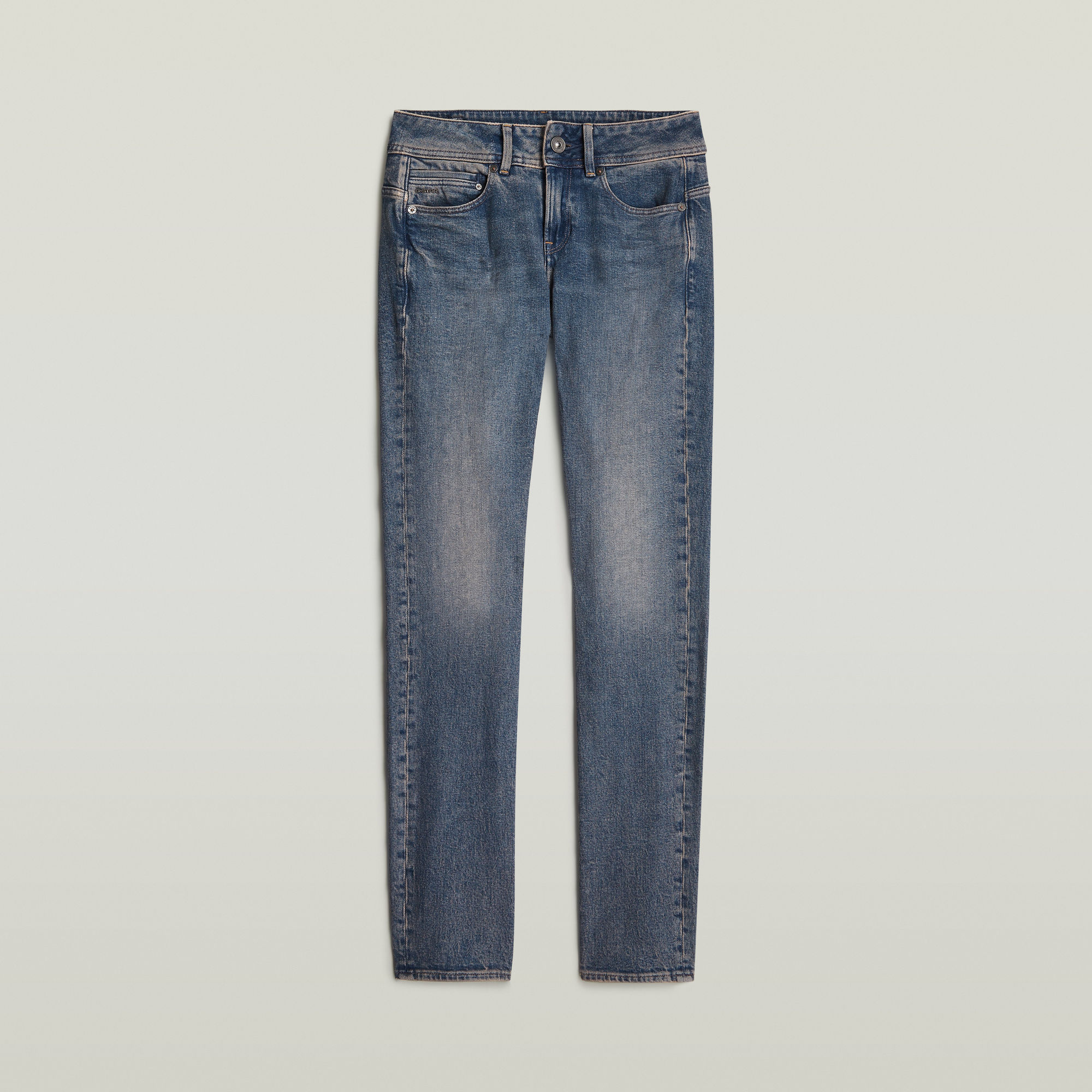 G-Star RAW Midge Slim Straight Jeans Midden blauw Dames