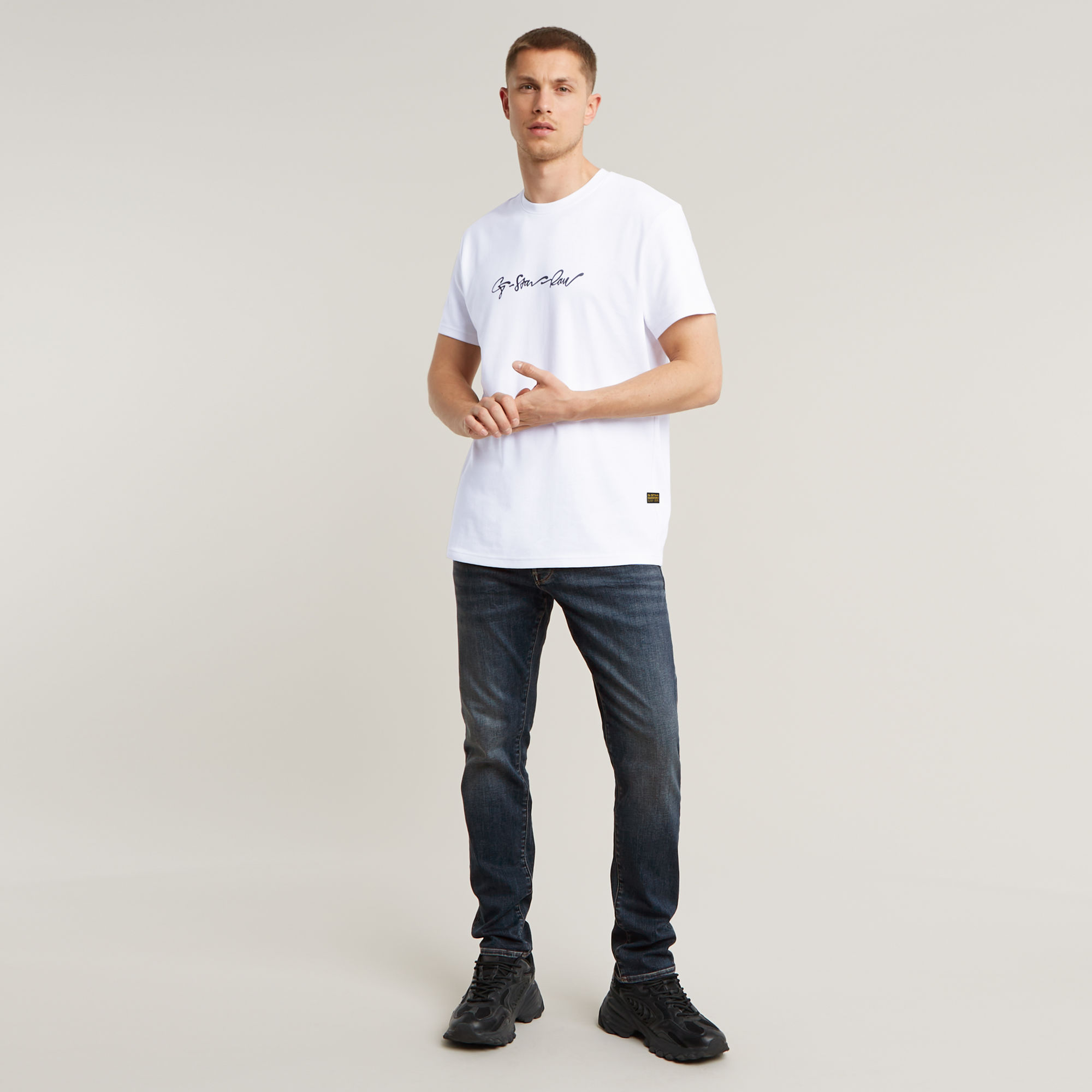 G-Star RAW G-Script T-Shirt Wit Heren